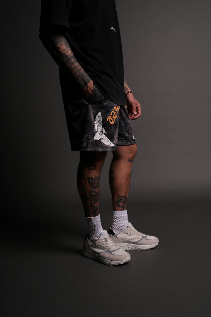 Stick Together Mesh Shorts in Driftwood Wolf Forest Camo