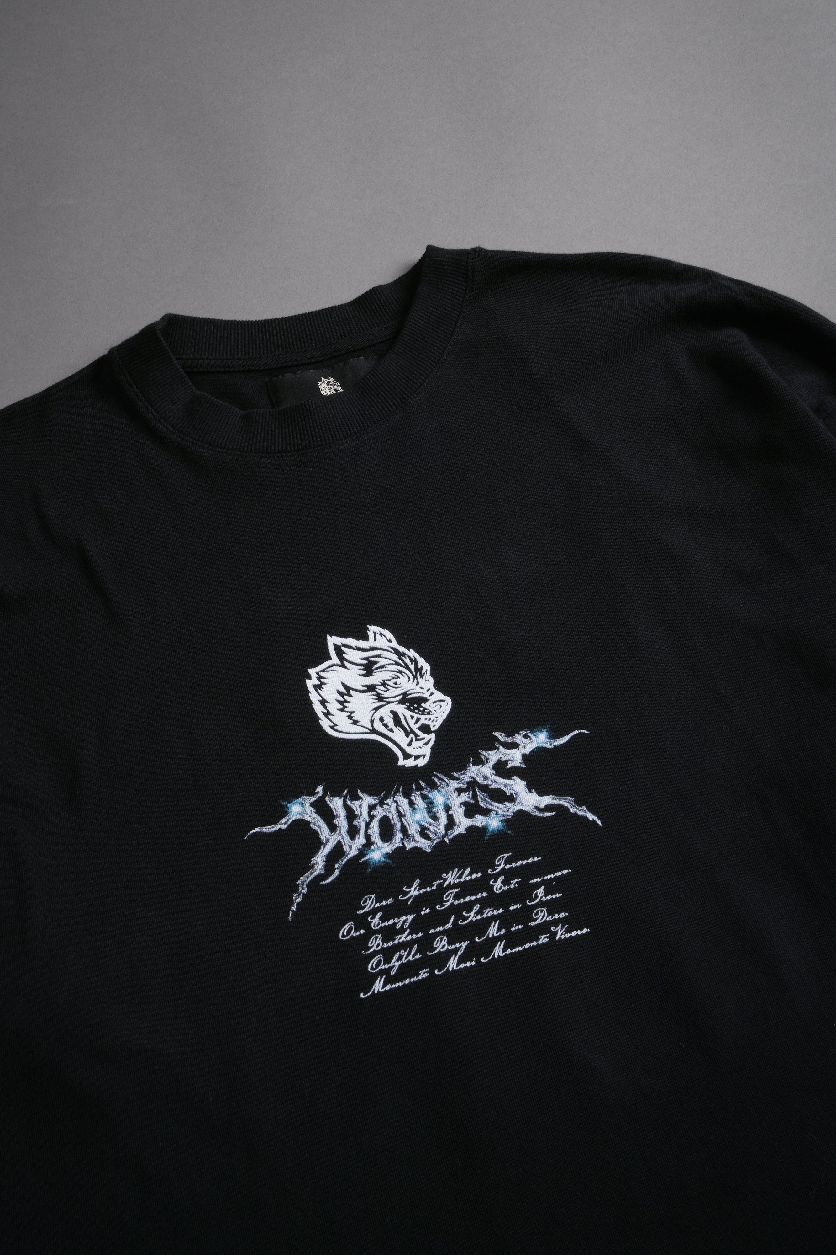 Iron Moth "Premium" Oversized Tee in Black