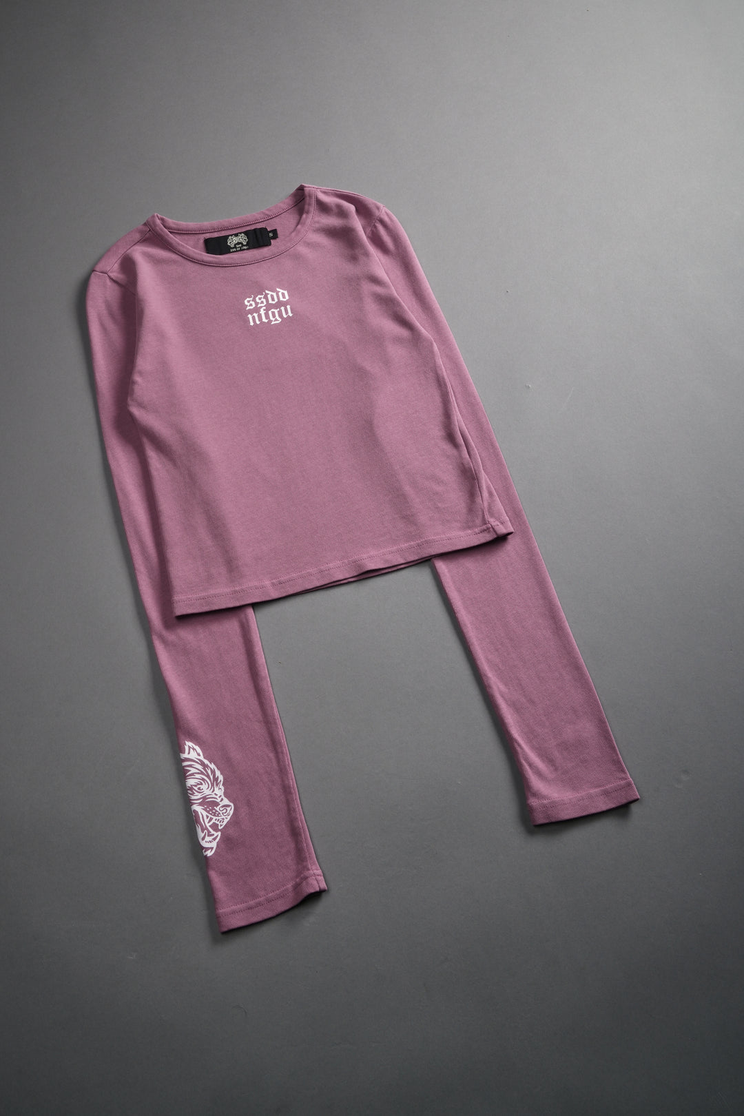 Moth Kanji L/S "Baby" Tee in Pink Smoke