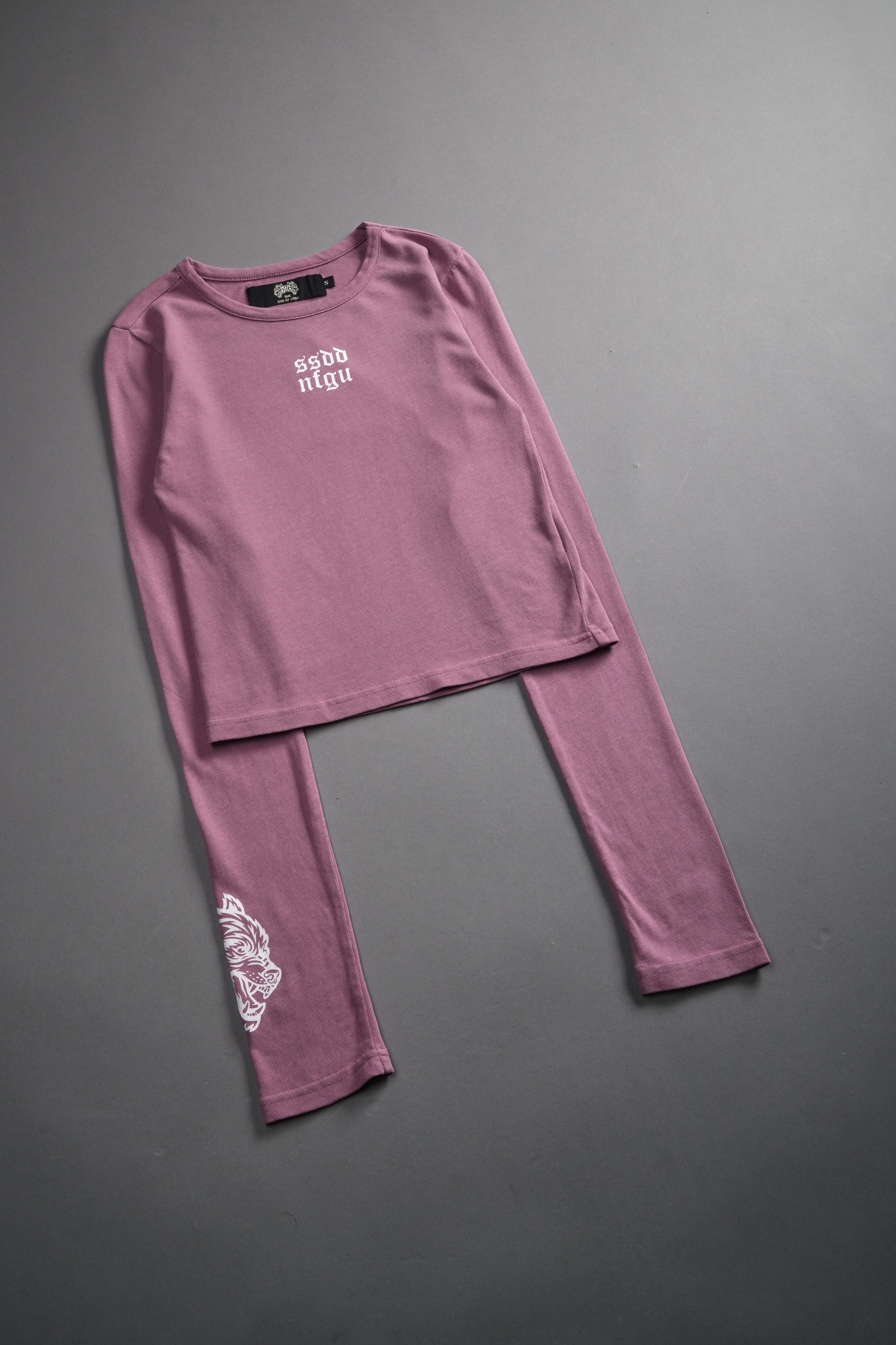 Moth Kanji L/S "Baby" Tee in Pink Smoke