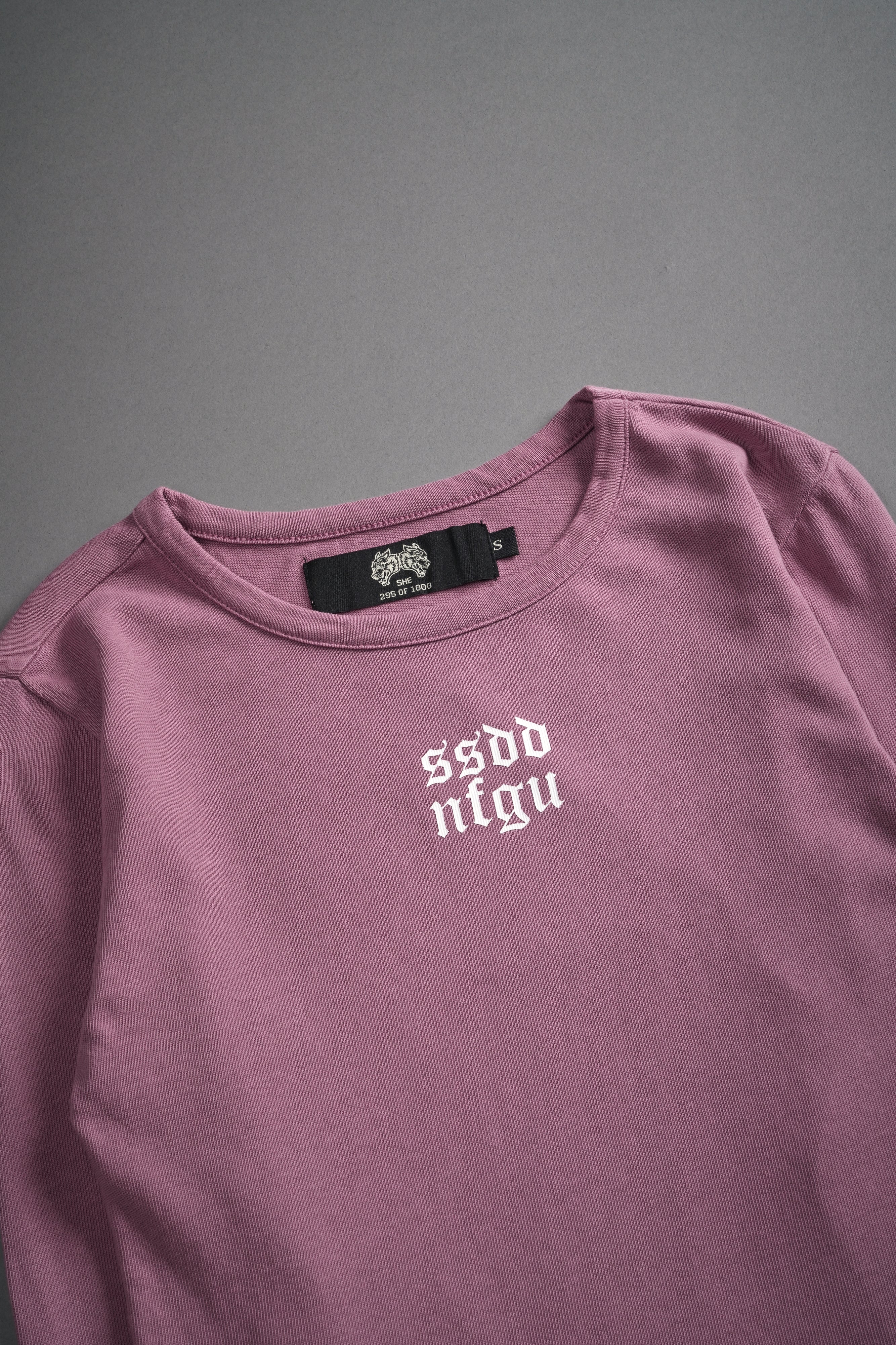 Moth Kanji L/S "Baby" Tee in Pink Smoke