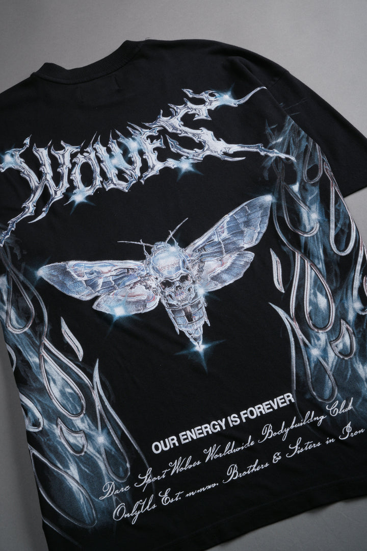 Iron Moth "Premium" Oversized Tee in Black