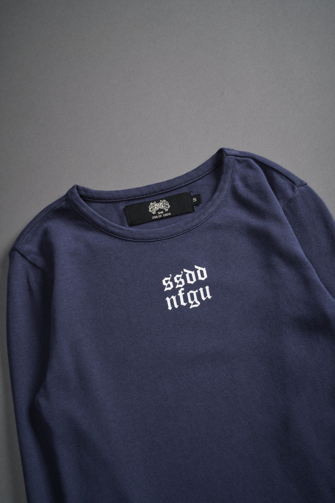 Moth Kanji L/S "Baby" Tee in Denim