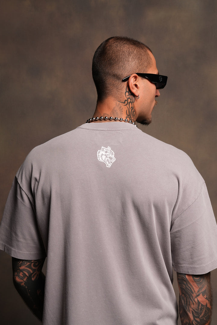 Ds Corazon Premium Oversized Tee In Pale Gray