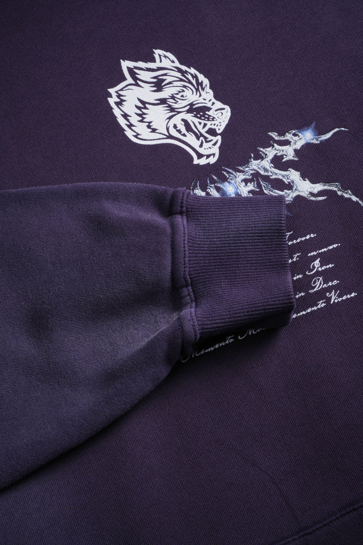 Iron Moth "Pierce" Hoodie in Phantom Purple Inverted Sun Fade