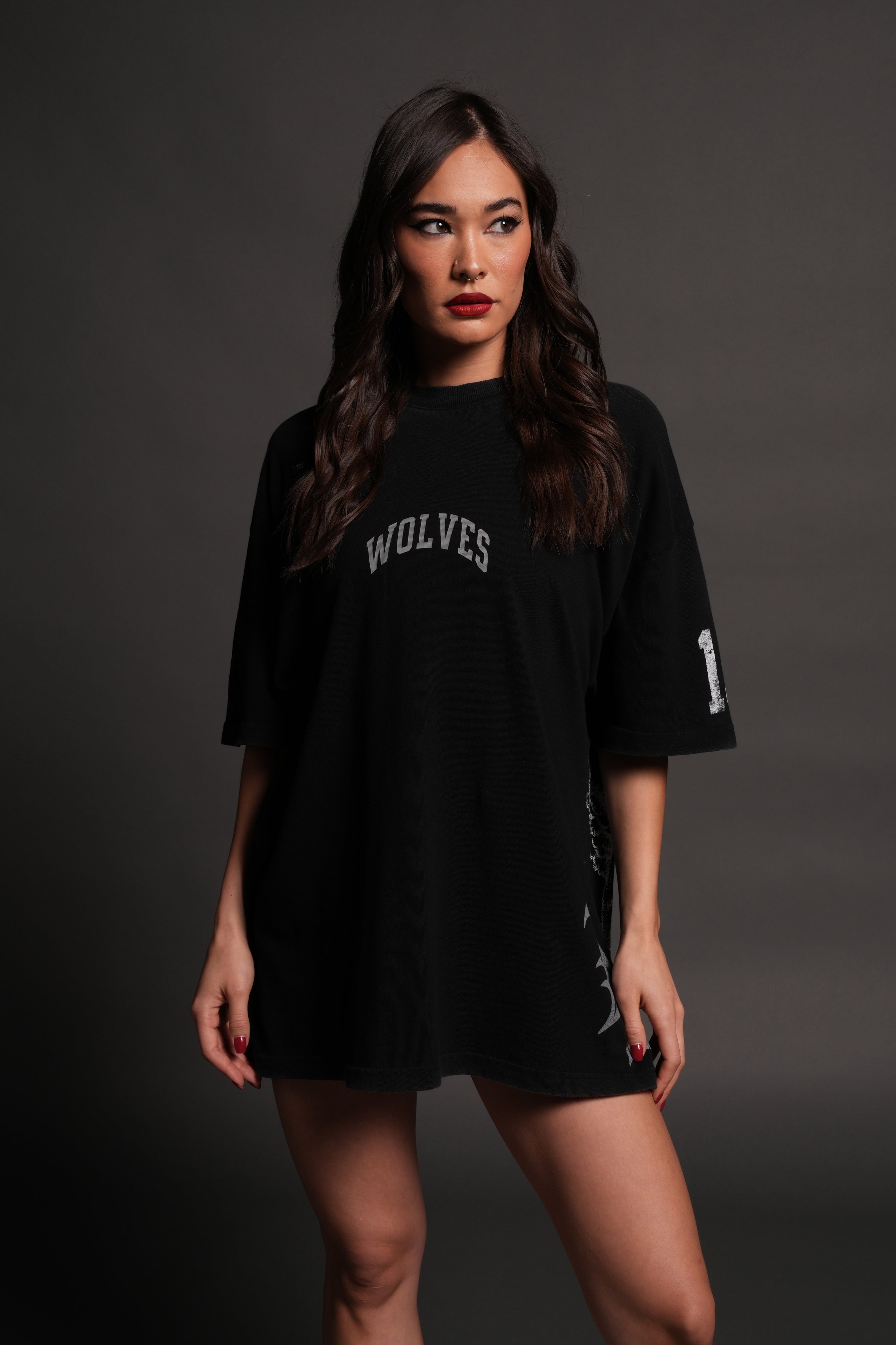 La Ca Frvr Premium Oversized Tee in Black