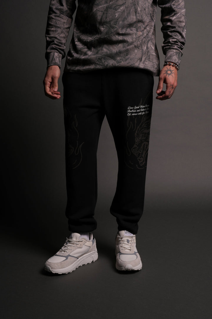 ONLYUS On Fire Post Lounge Sweats in Black