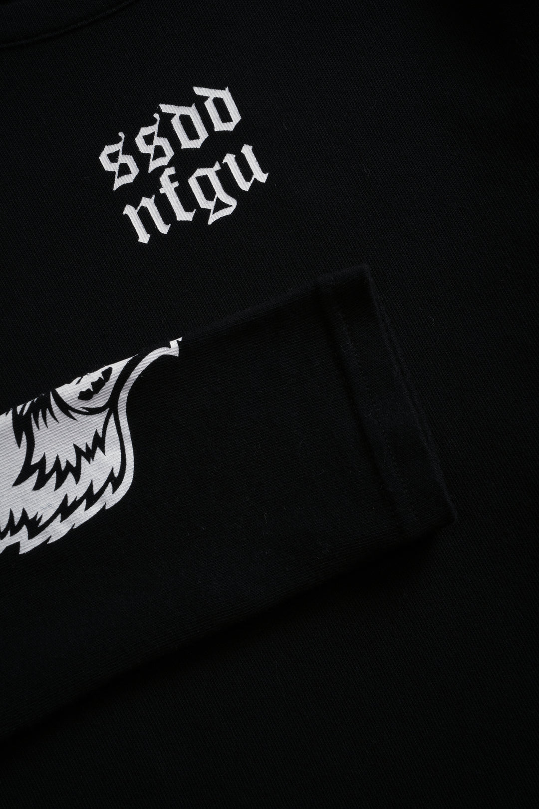 Moth Kanji L/S "Baby" Tee in Black