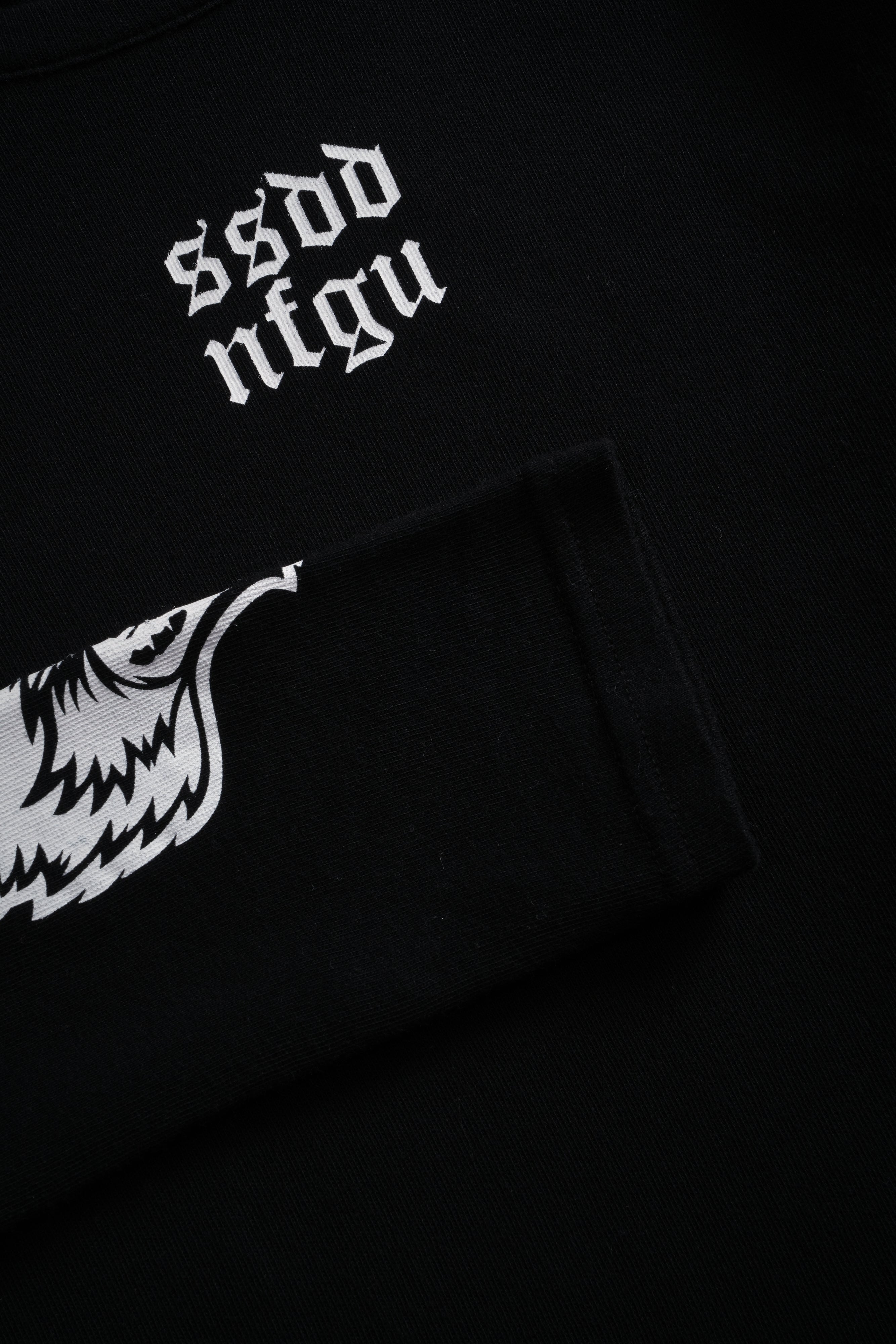 Moth Kanji L/S "Baby" Tee in Black