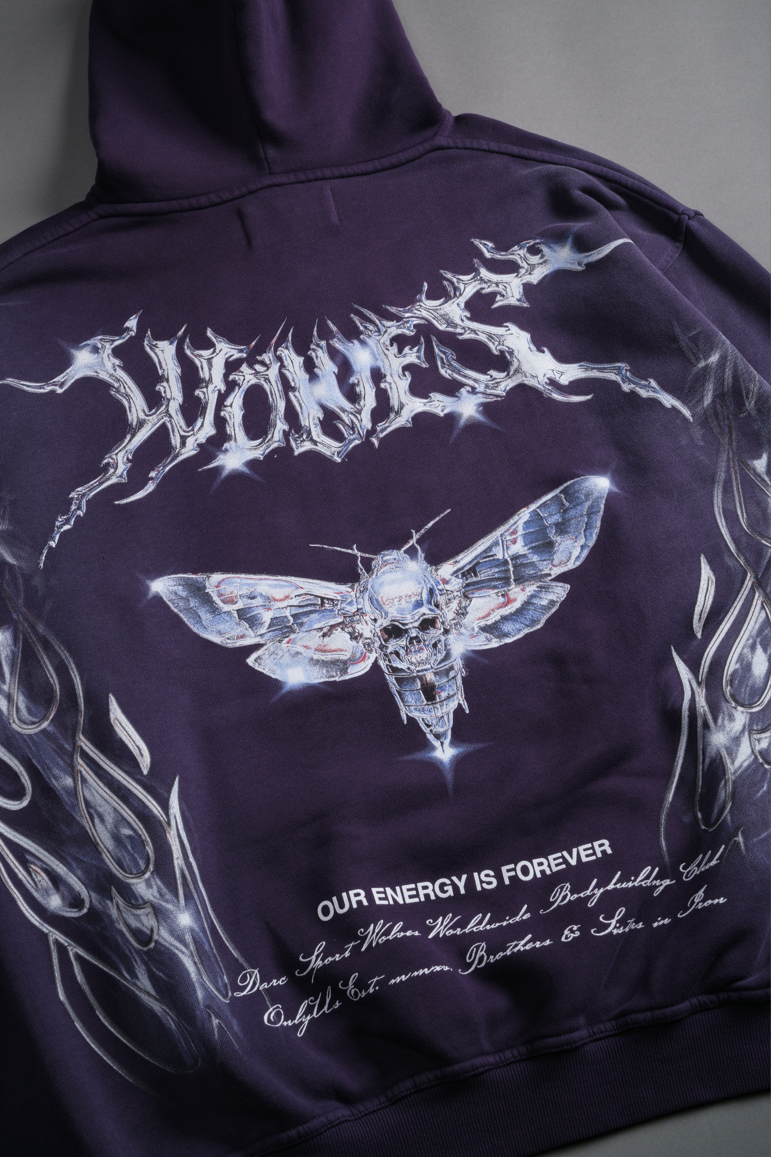 Iron Moth "Pierce" Hoodie in Phantom Purple Inverted Sun Fade
