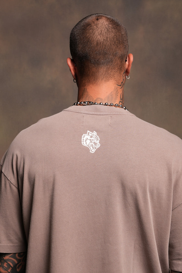 Ds Corazon Premium Oversized Tee In Mojave Brown