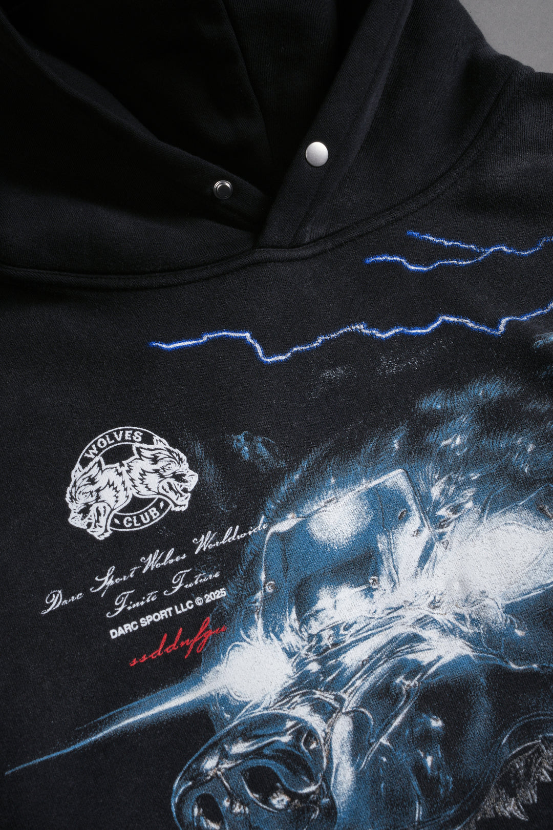 Eye of the Beast "Pierce" Hoodie in Black Drift Wash