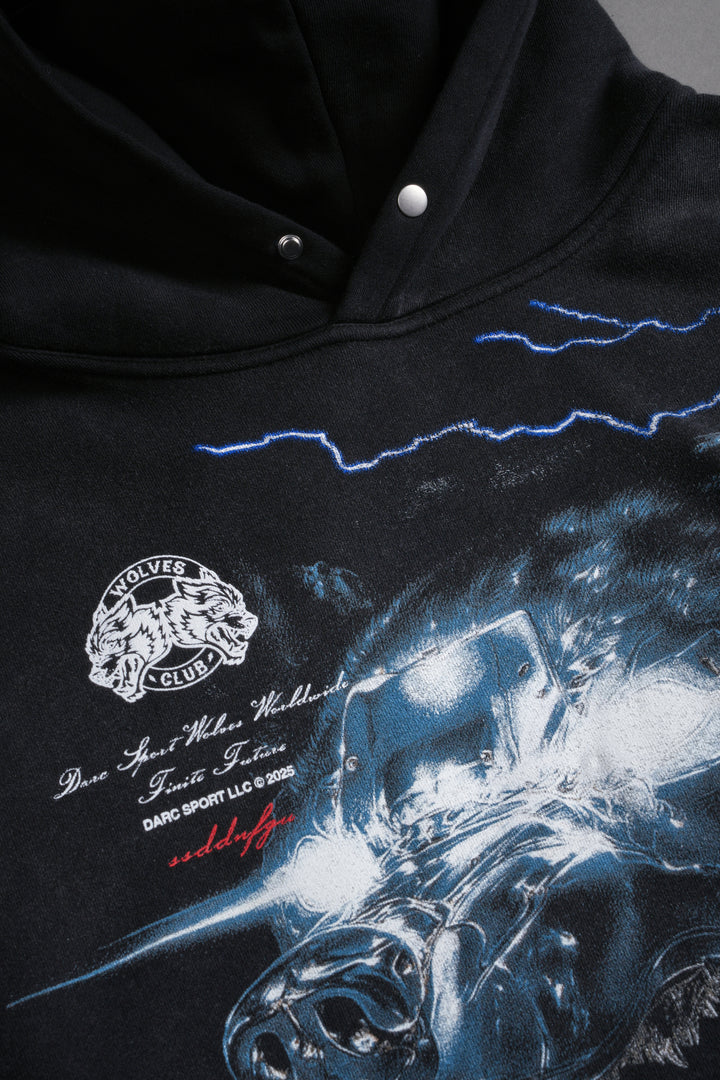 Eye of the Beast "Pierce" Hoodie in Black Drift Wash