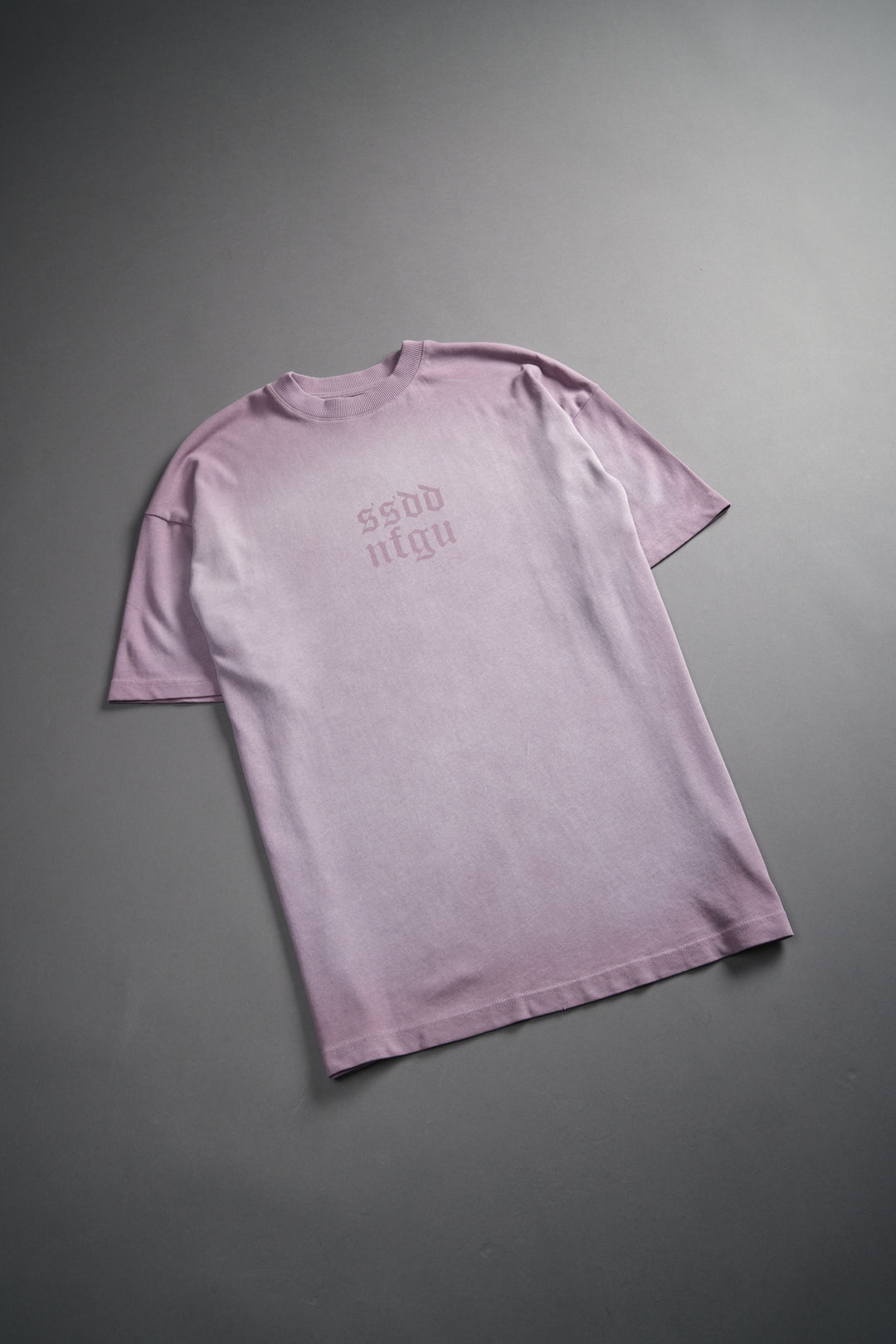 She Has Your Back "Pump Cover" Tee in Purple Smoke Horizon Sun Fade