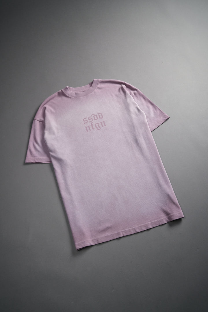 She Has Your Back "Pump Cover" Tee in Purple Smoke Horizon Sun Fade