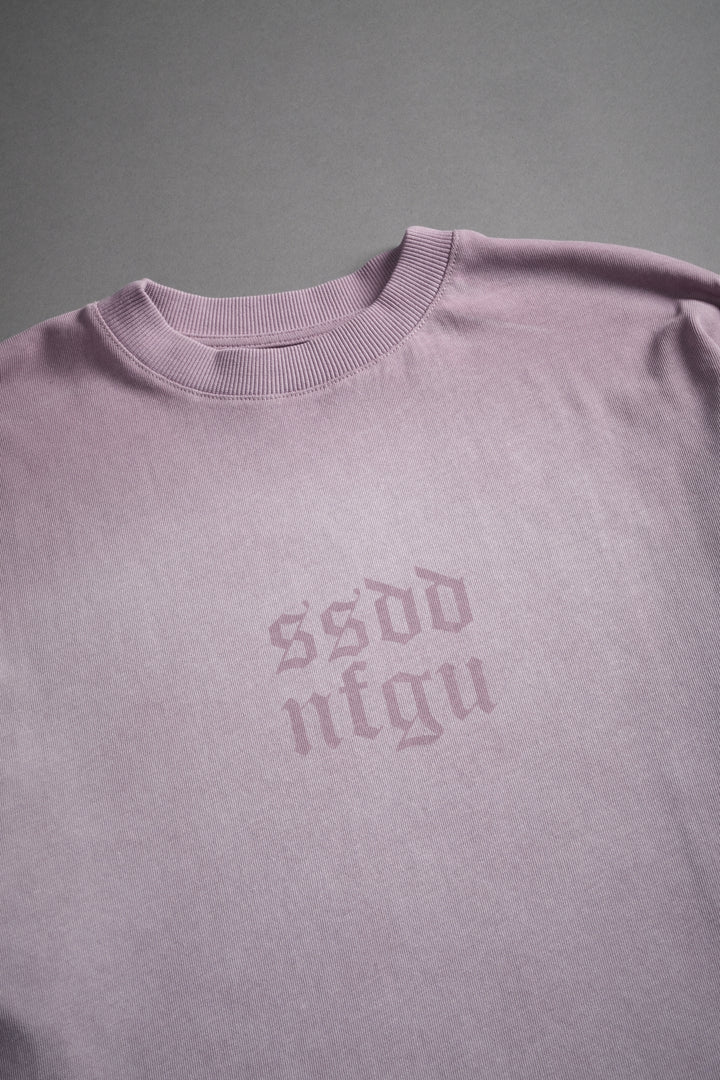 She Has Your Back "Pump Cover" Tee in Purple Smoke Horizon Sun Fade