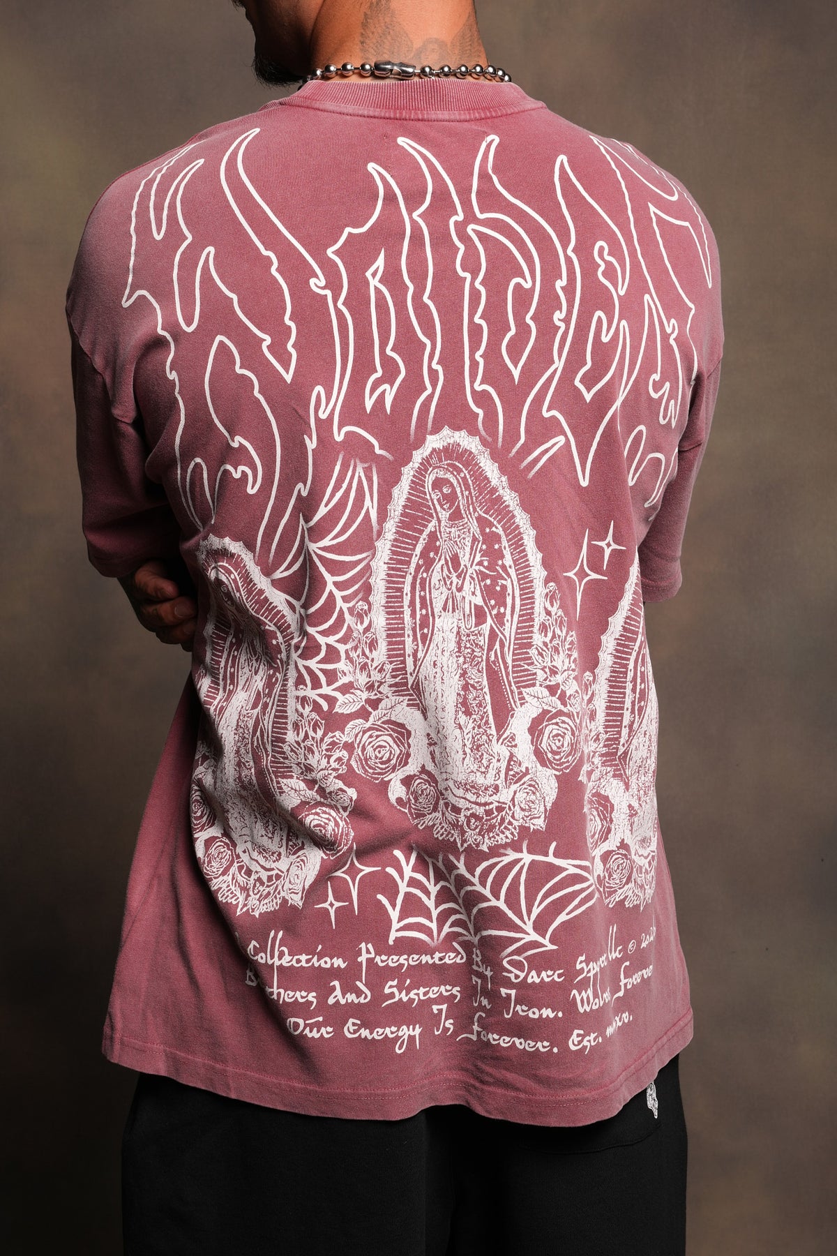 Her Prayer Premium Oversized Tee In Cherry Red
