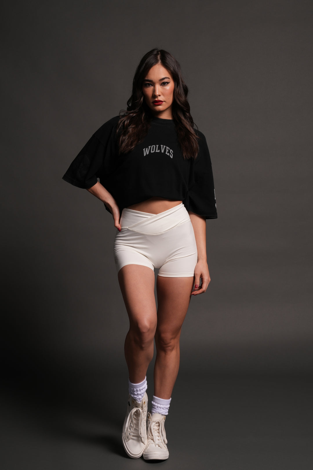 La Ca Frvr Premium Oversized Tee in Black
