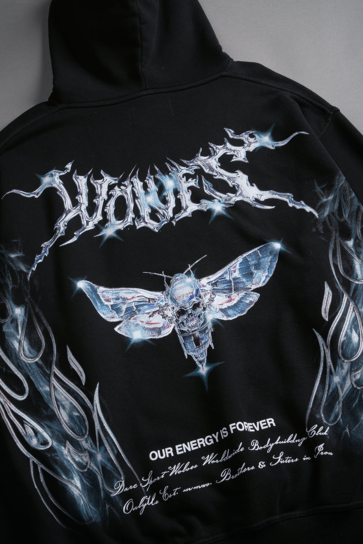 Iron Moth "Pierce" Hoodie in Black