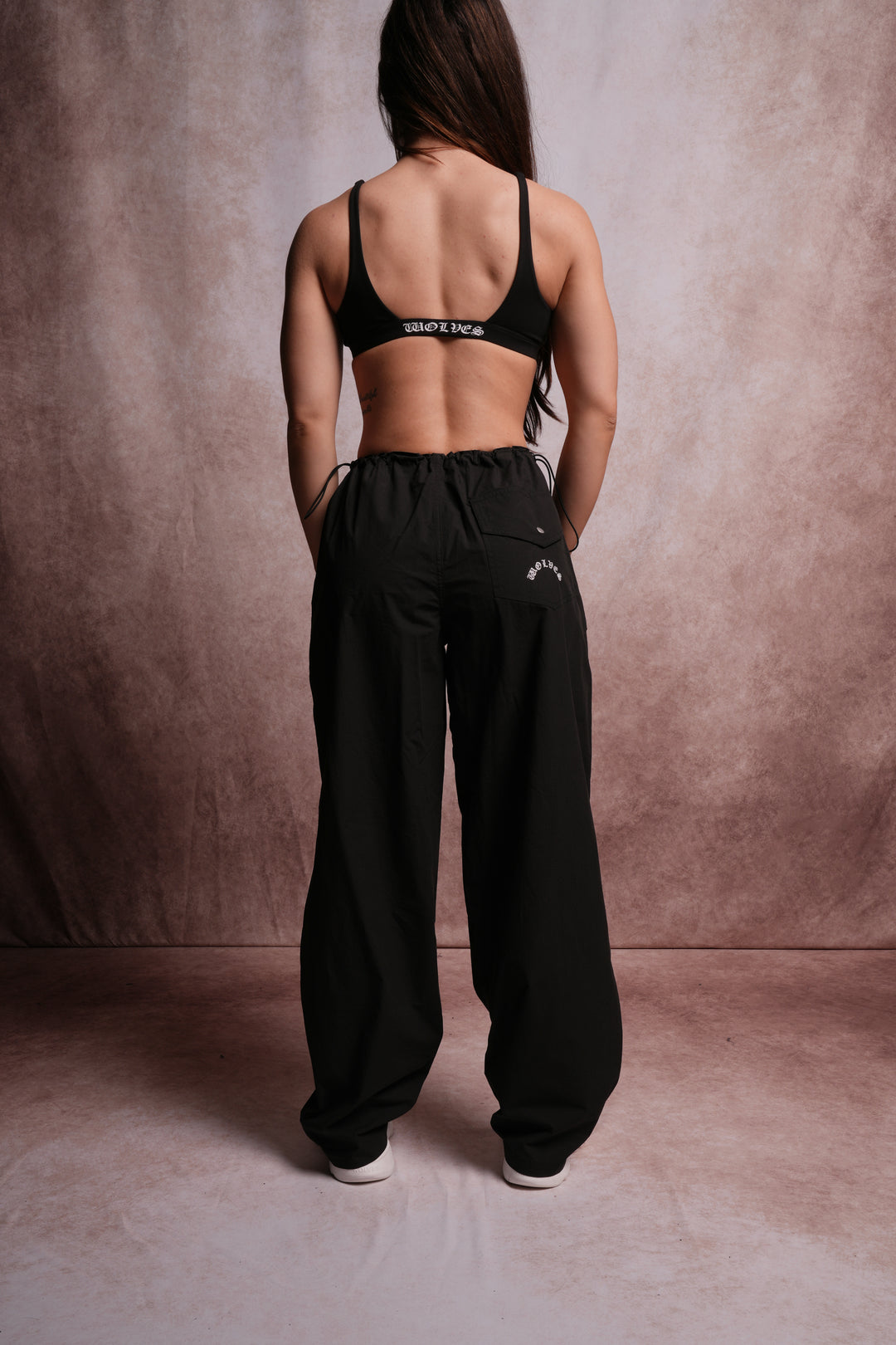 Dual Wolf Chopper Hacker Pants V2 in Black