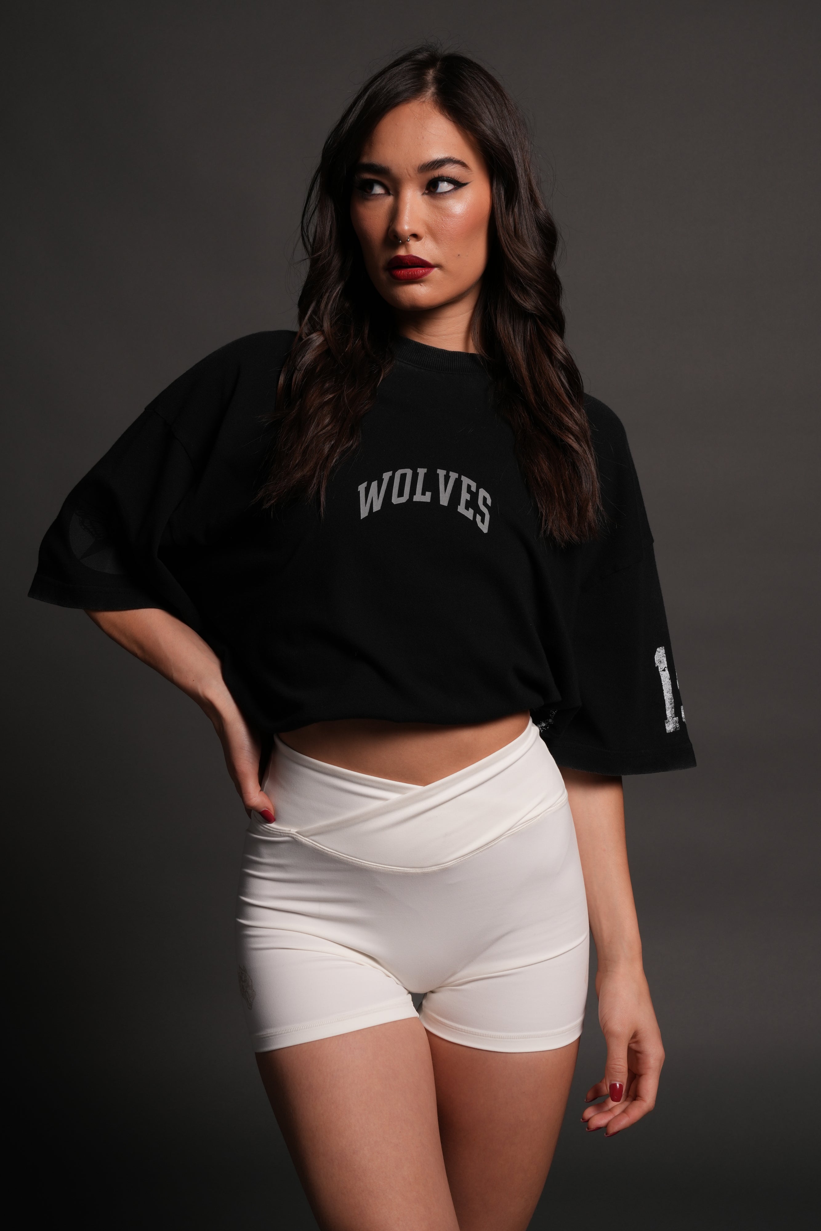 La Ca Frvr Premium Oversized Tee in Black