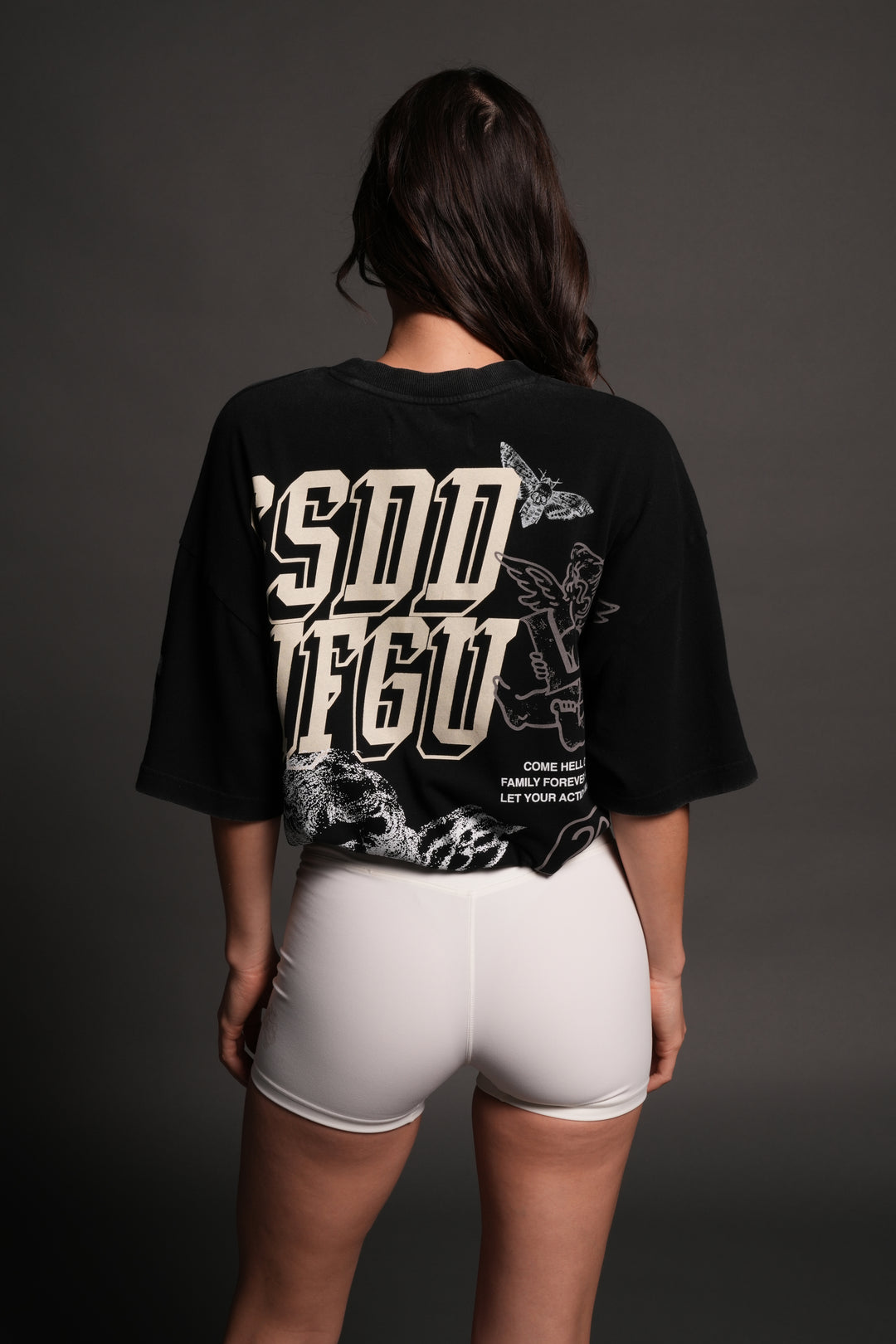 La Ca Frvr Premium Oversized Tee in Black