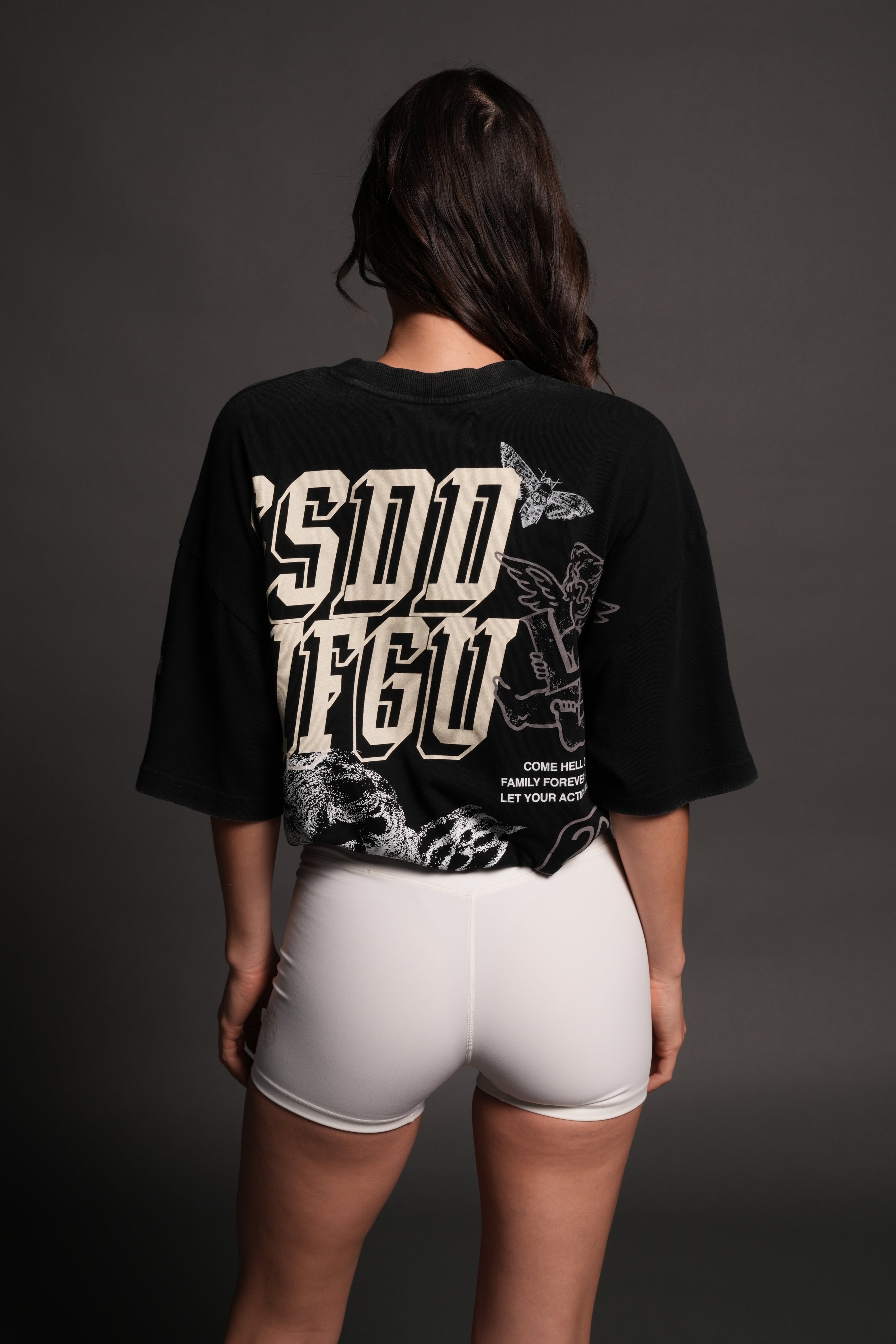 La Ca Frvr Premium Oversized Tee in Black