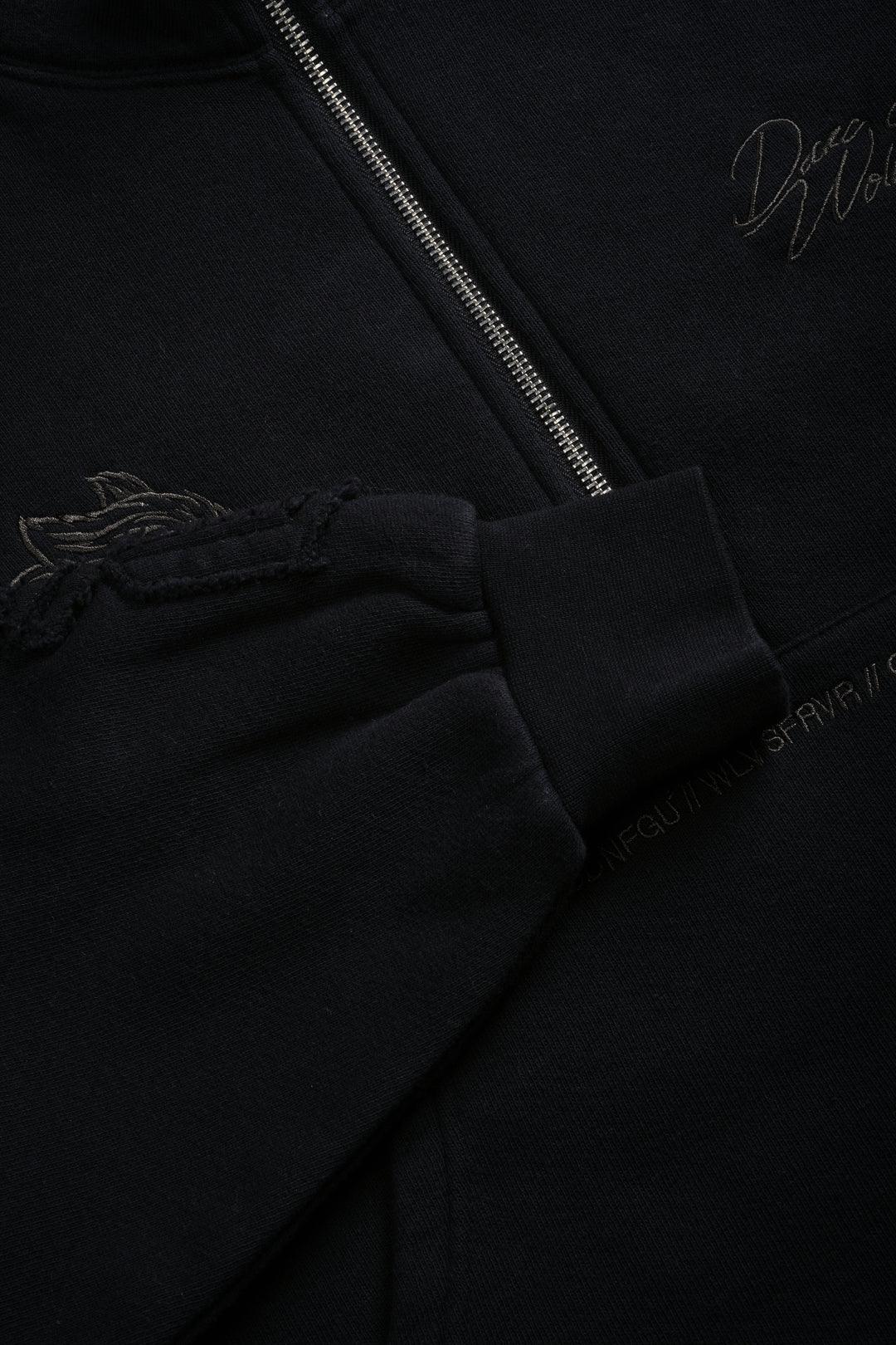 Our Mantra Appliqué Oversized "Everson" Mockneck in Black