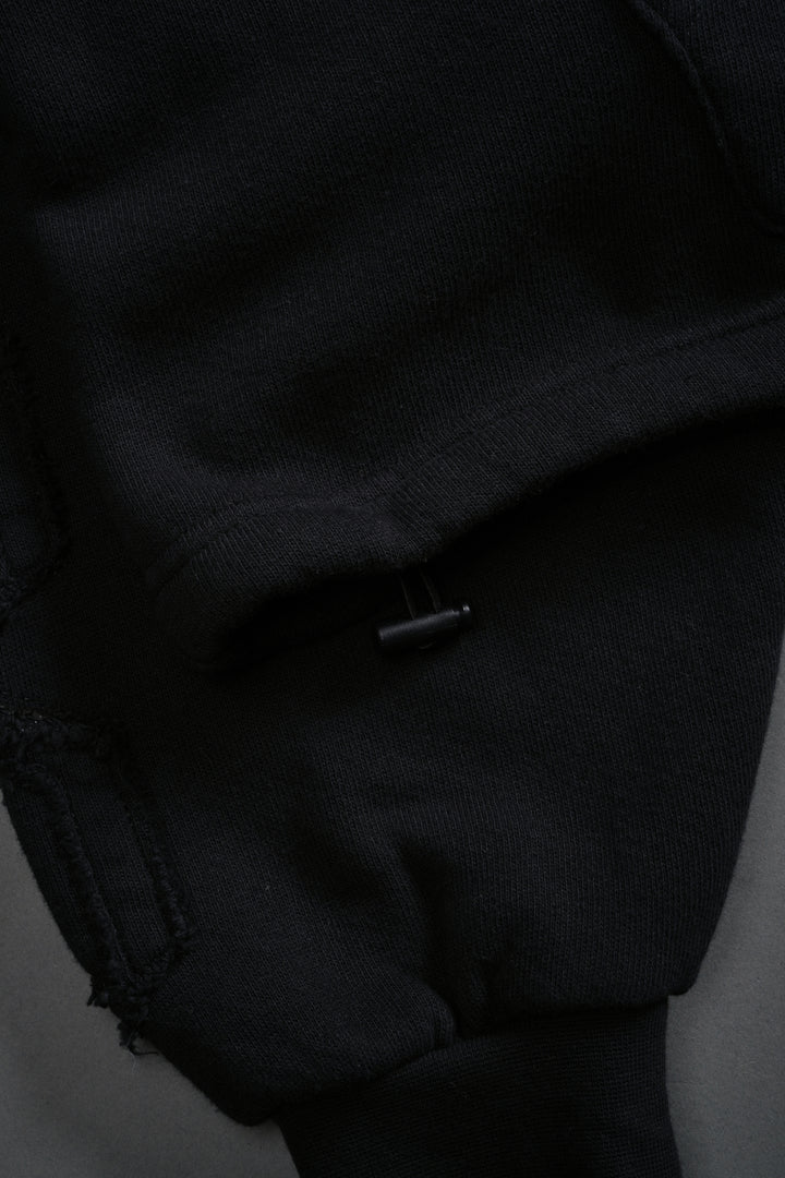 Our Mantra Appliqué Oversized "Everson" Mockneck in Black