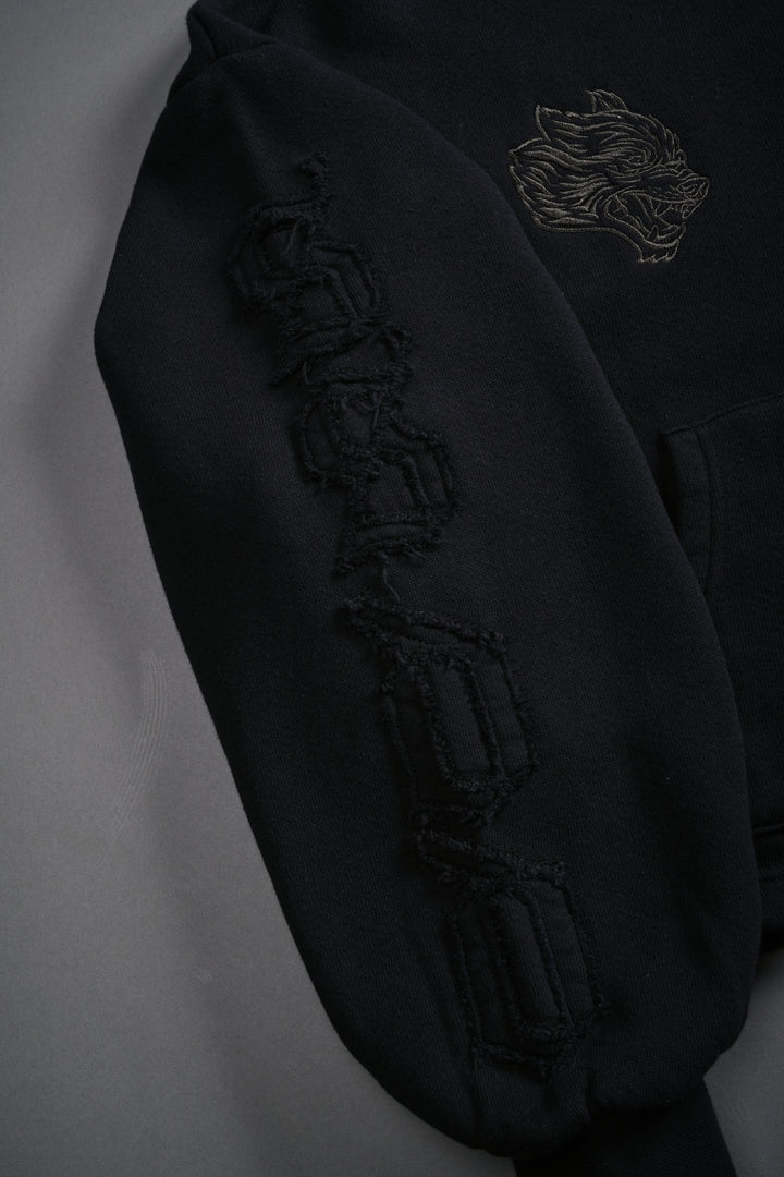 Our Mantra Appliqué Oversized "Everson" Mockneck in Black
