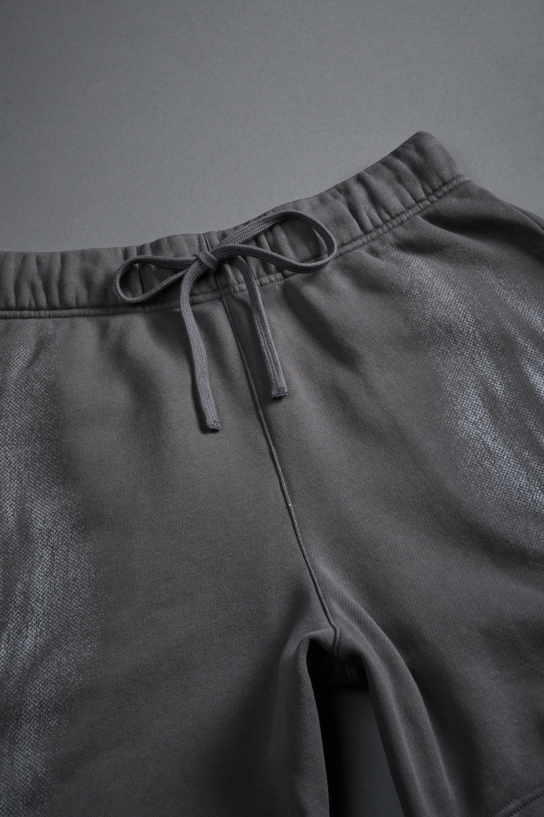 Dark Flame Oversized Post Lounge Sweat Shorts in Slate Gray