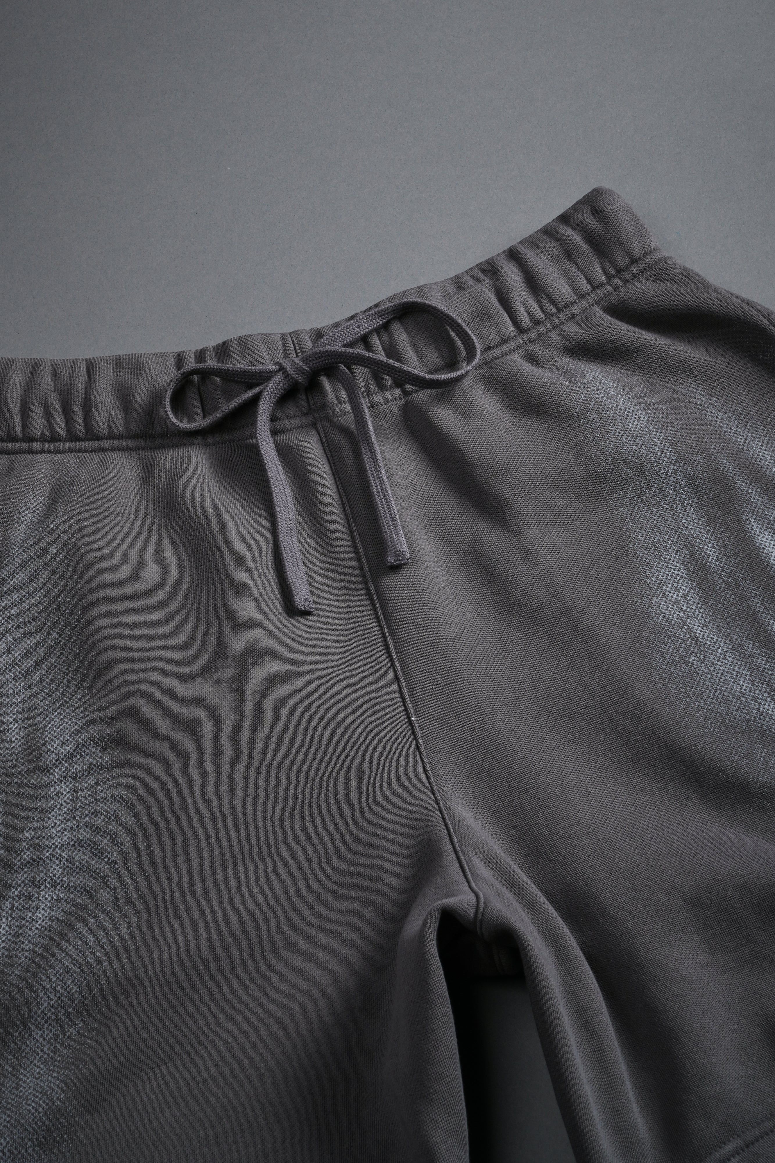Dark Flame Oversized Post Lounge Sweat Shorts in Slate Gray