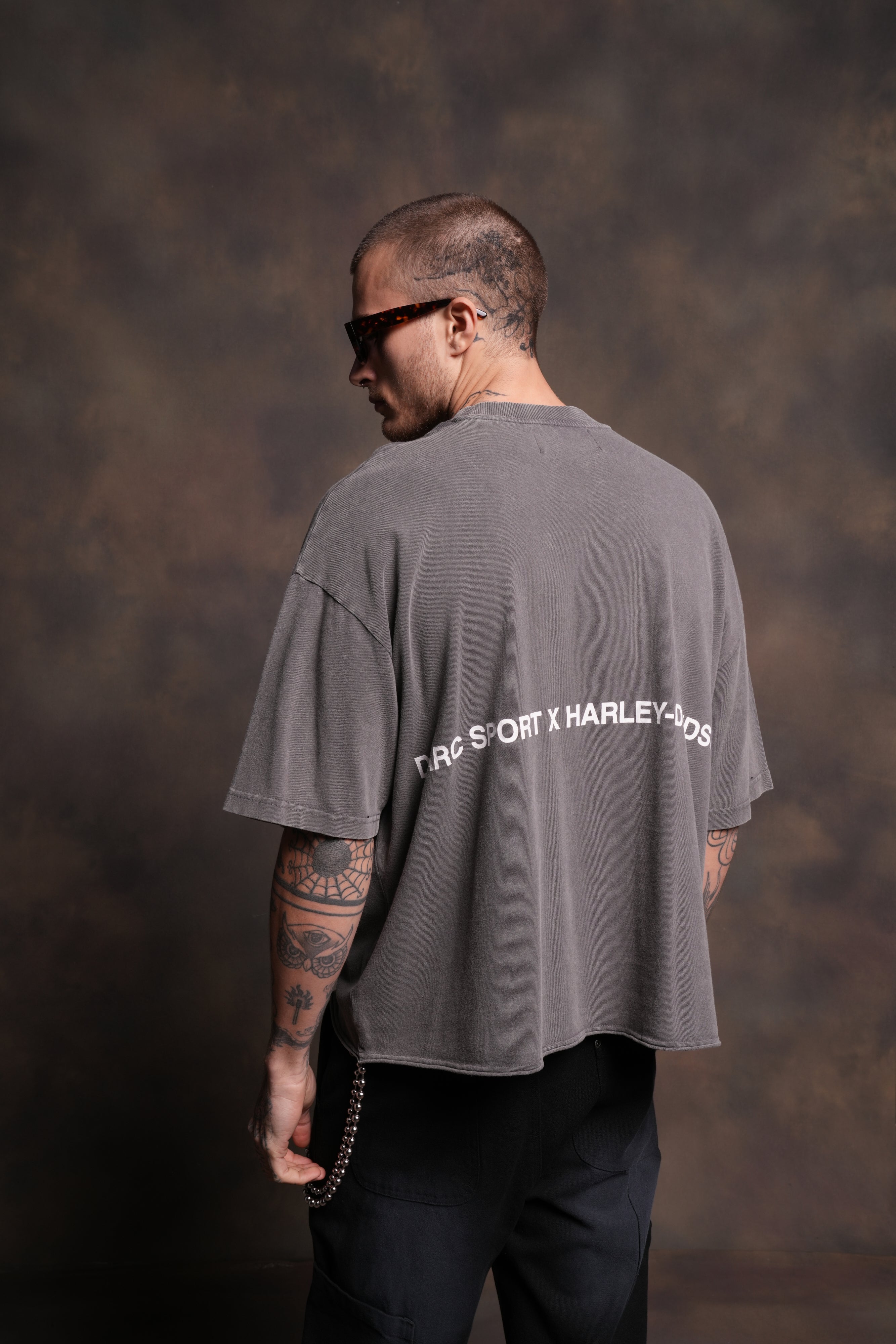 Inferno Shield Premium Unisex Raw Hem "Box Cut" Tee in Slate Gray