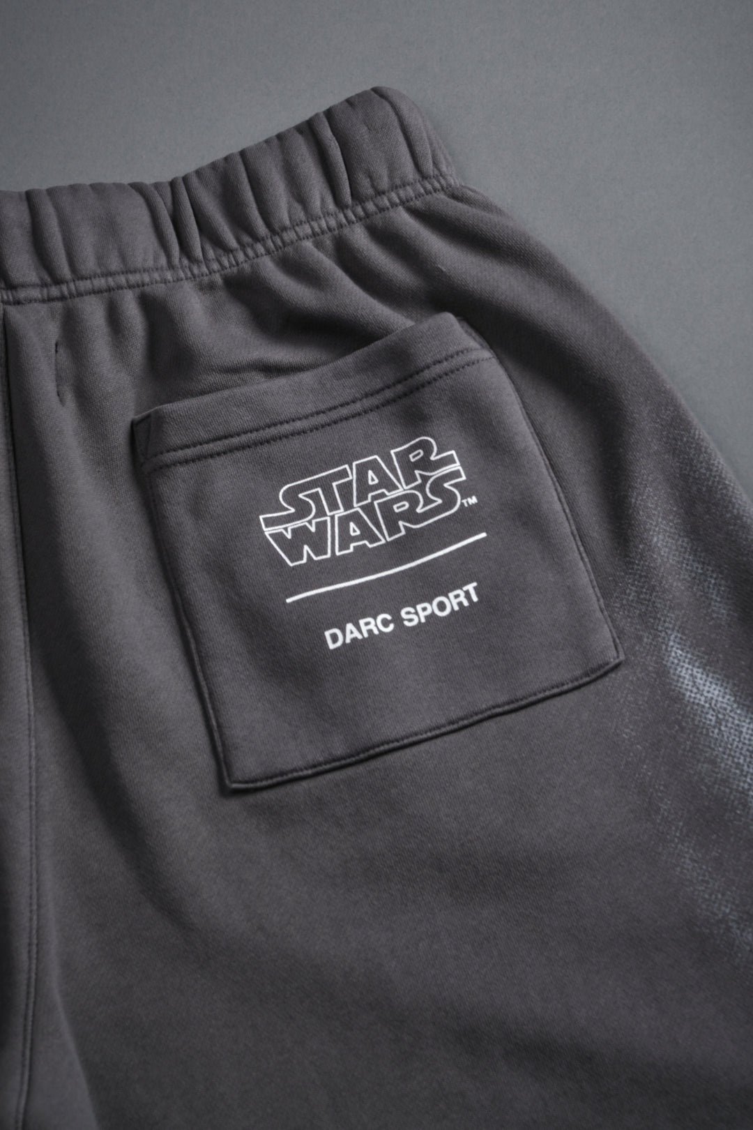 Dark Flame Oversized Post Lounge Sweat Shorts in Slate Gray