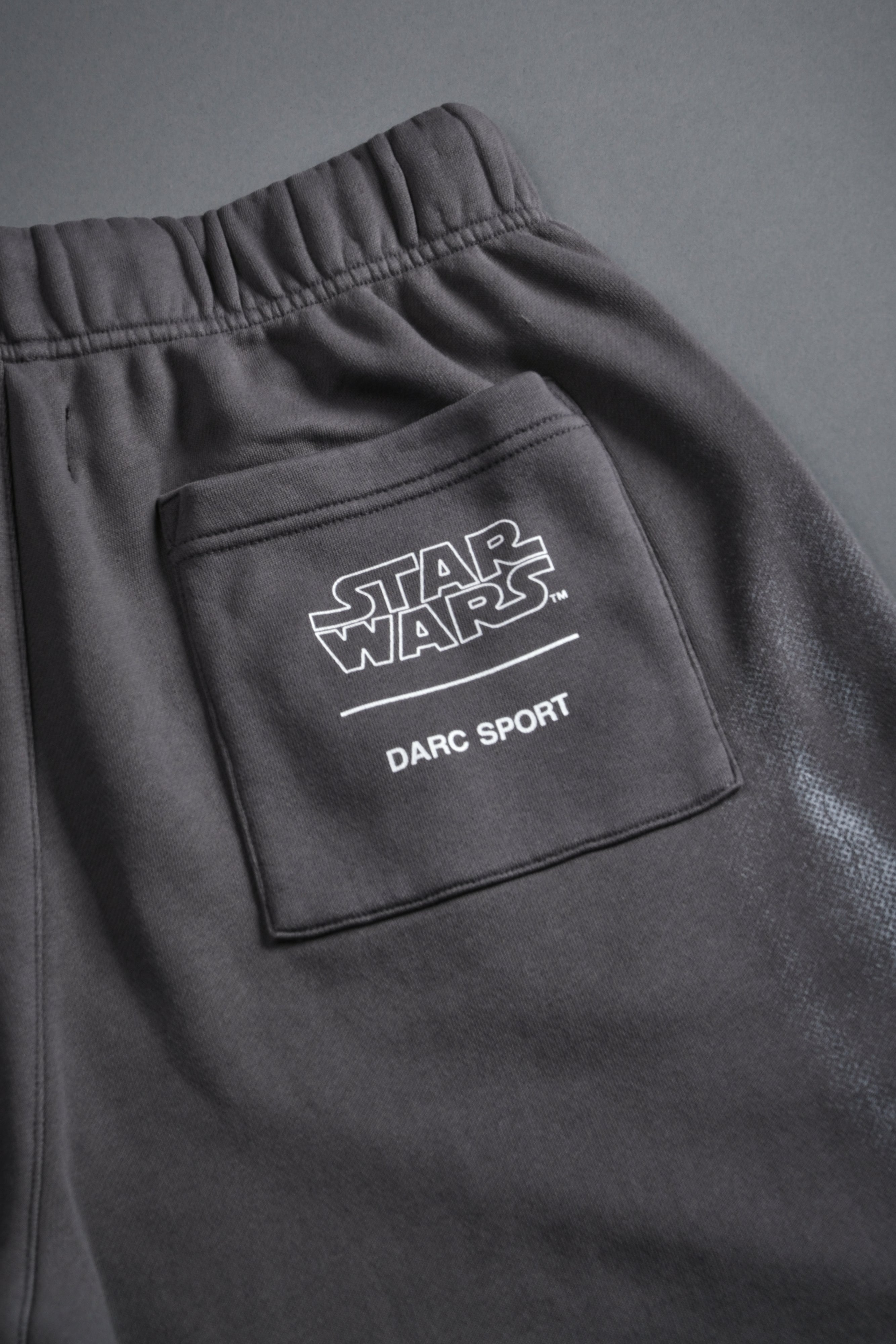 Dark Flame Oversized Post Lounge Sweat Shorts in Slate Gray