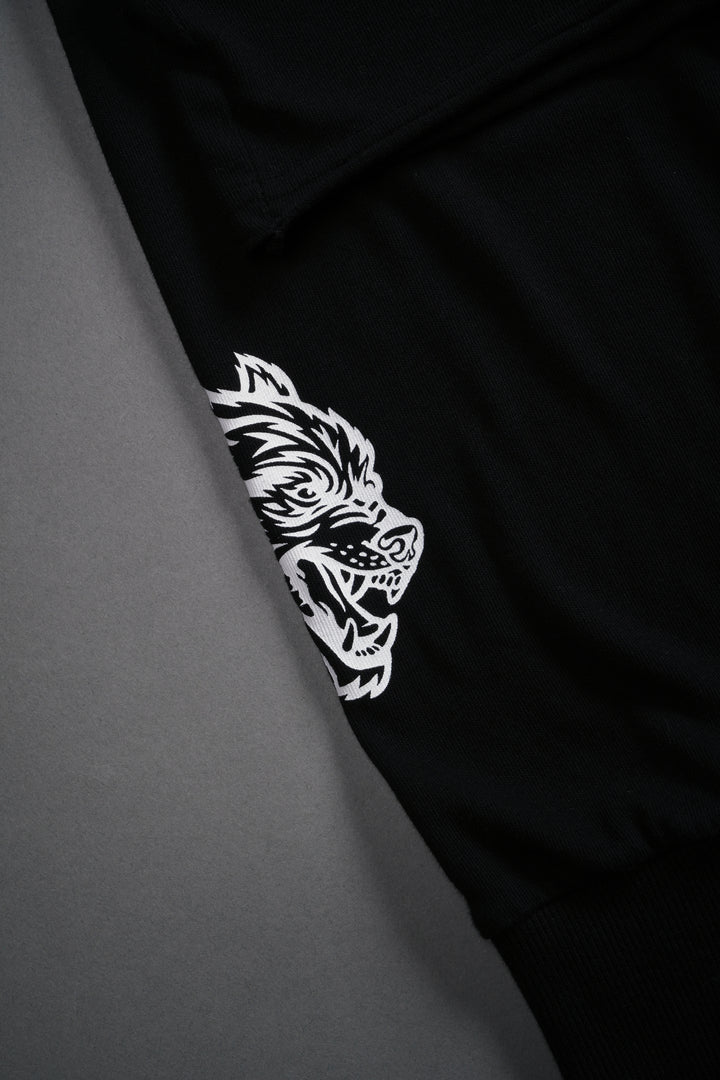 Hesh Blossom "Premium" Oversized Cropped L/S Tee in Black