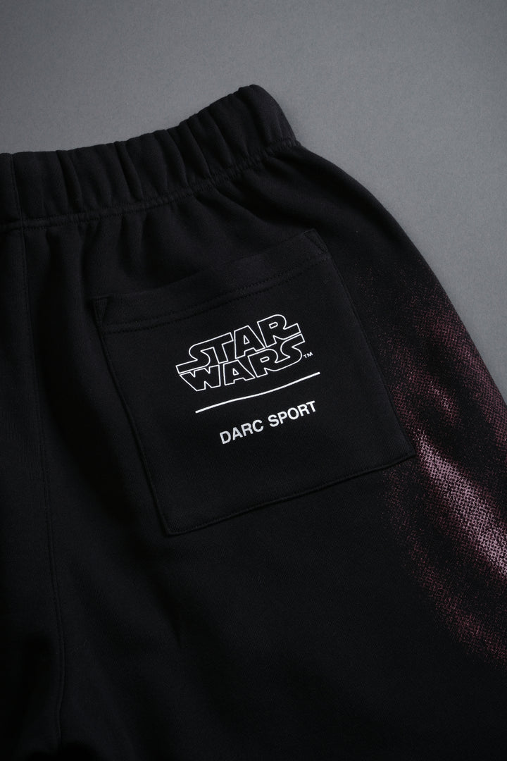 Dark Flame Oversized Post Lounge Sweat Shorts in Black