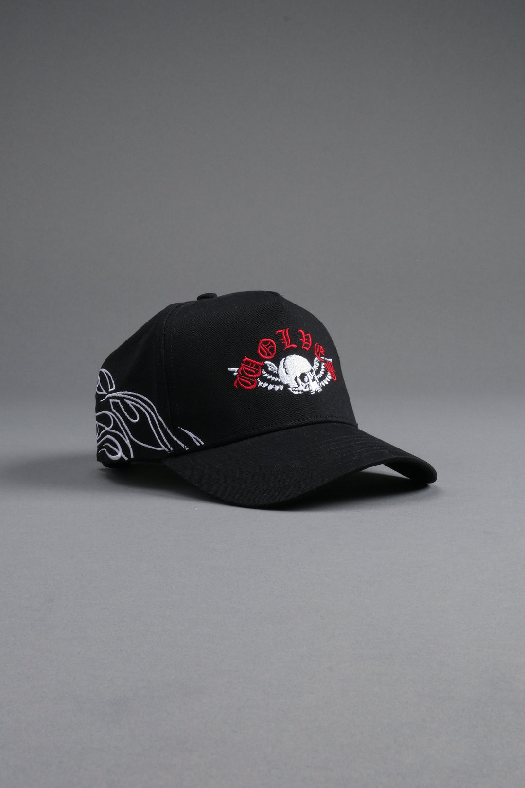 Twin Flame 5 Panel Hat in Black
