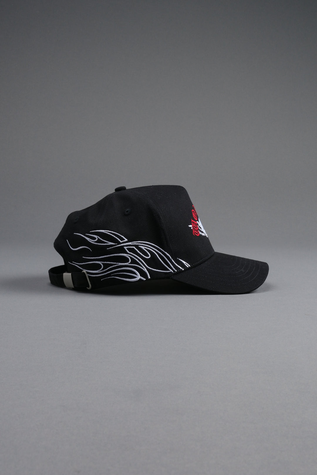 Twin Flame 5 Panel Hat in Black