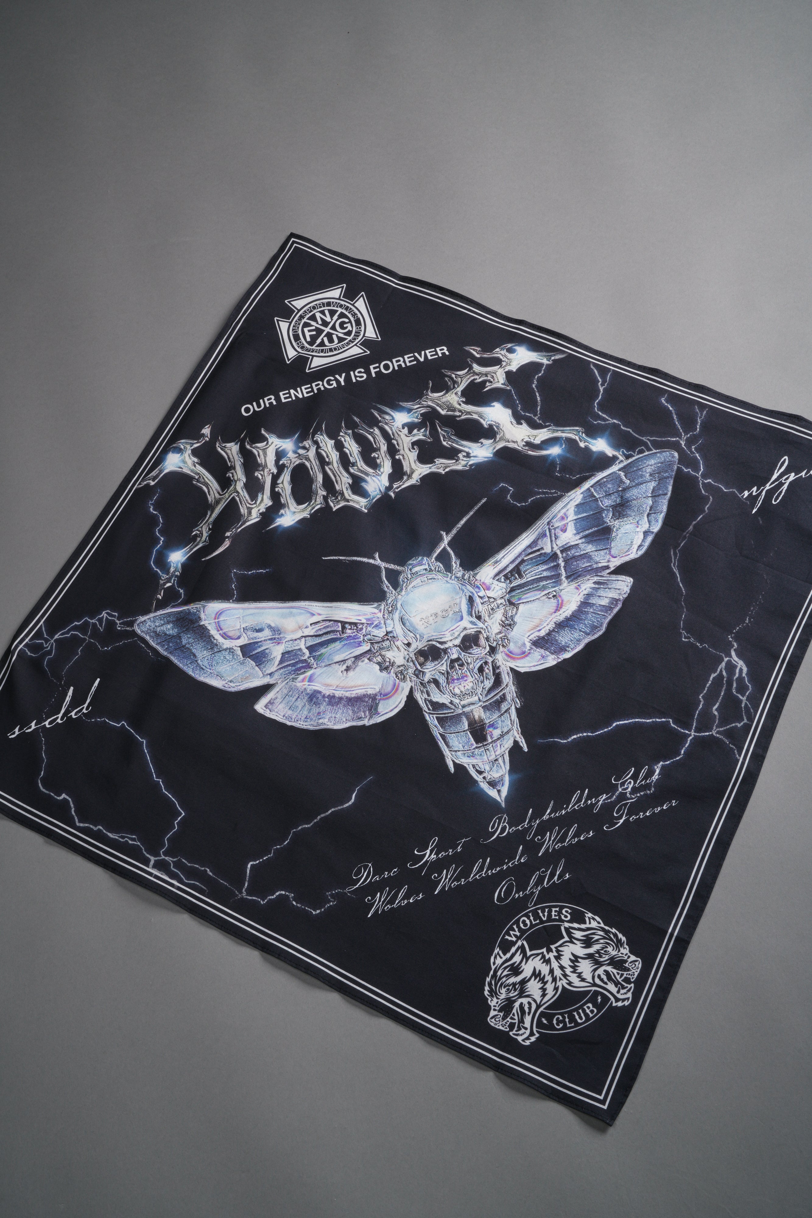 Iron Moth Bandana in Black