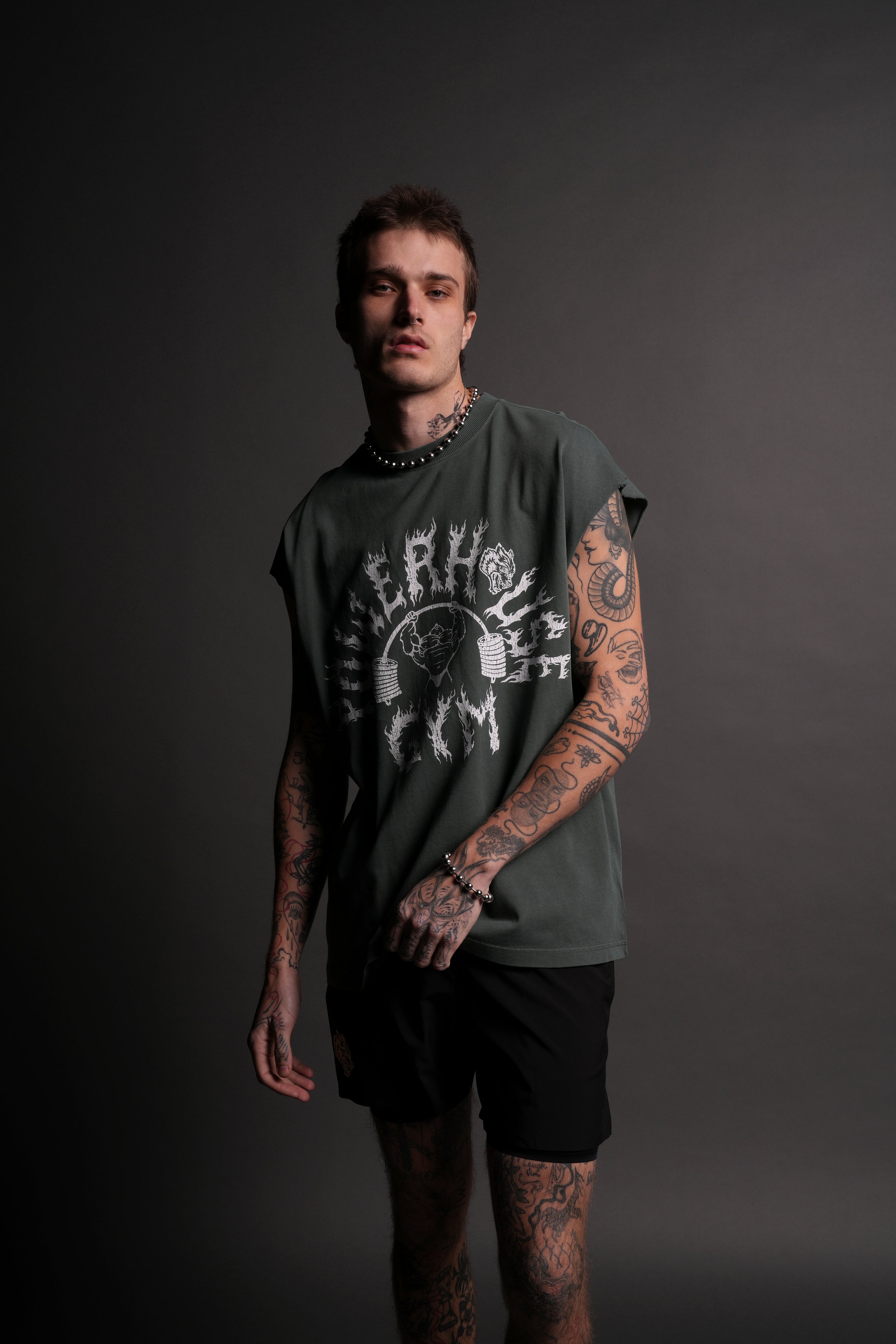 Iron Flame "Premium" Muscle Tee in Norse Green