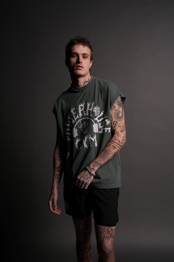 Iron Flame "Premium" Muscle Tee in Norse Green