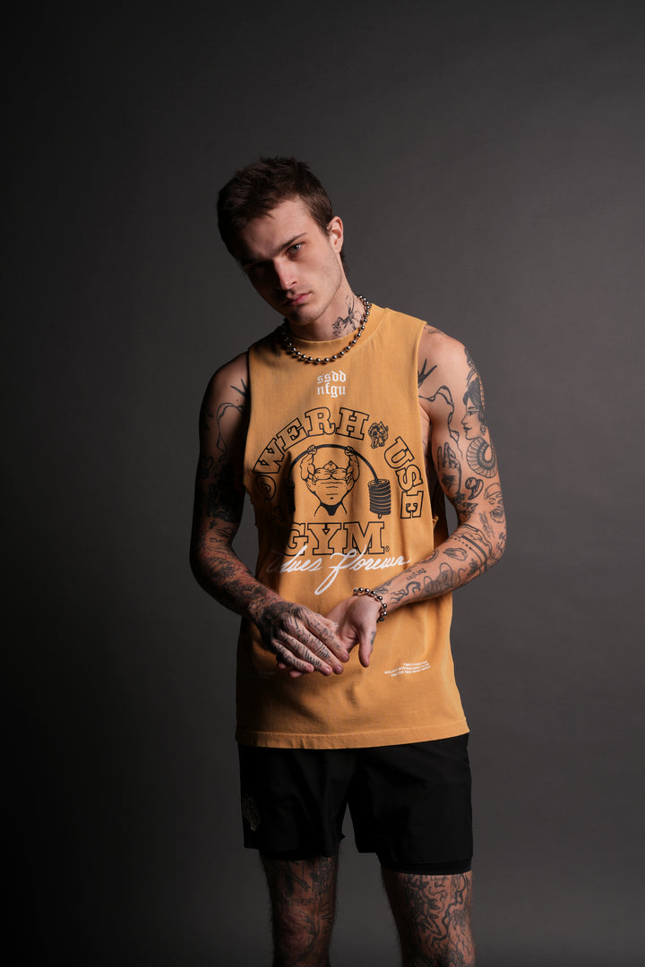 Wolves House "Tommy" Muscle Tee in Golden Yellow