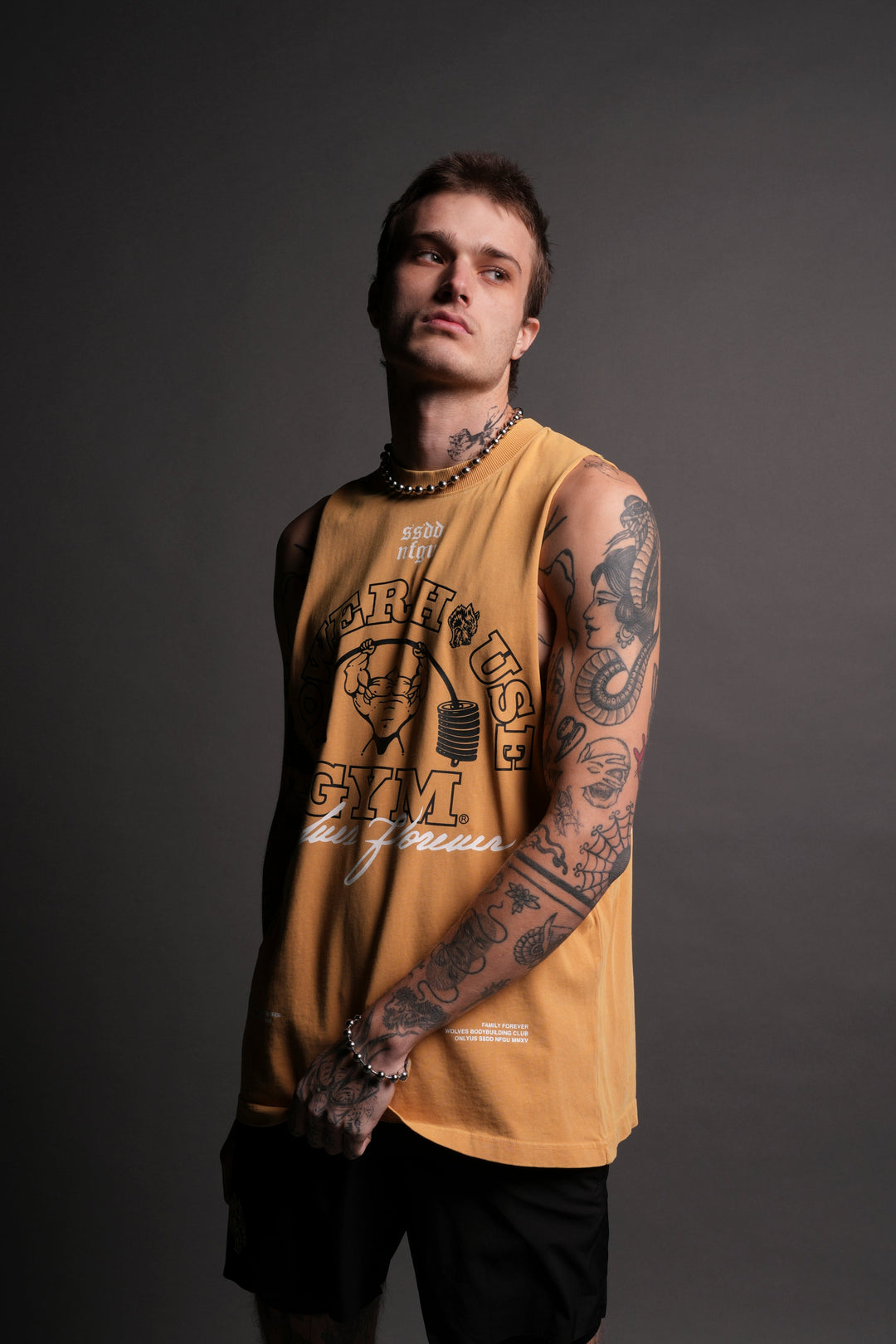 Wolves House "Tommy" Muscle Tee in Golden Yellow