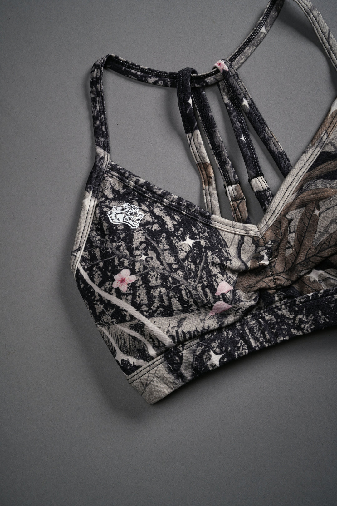 Warrior's Fire "Everson" Alexa Seamless Bra in Starry Blossom Woodland Camo