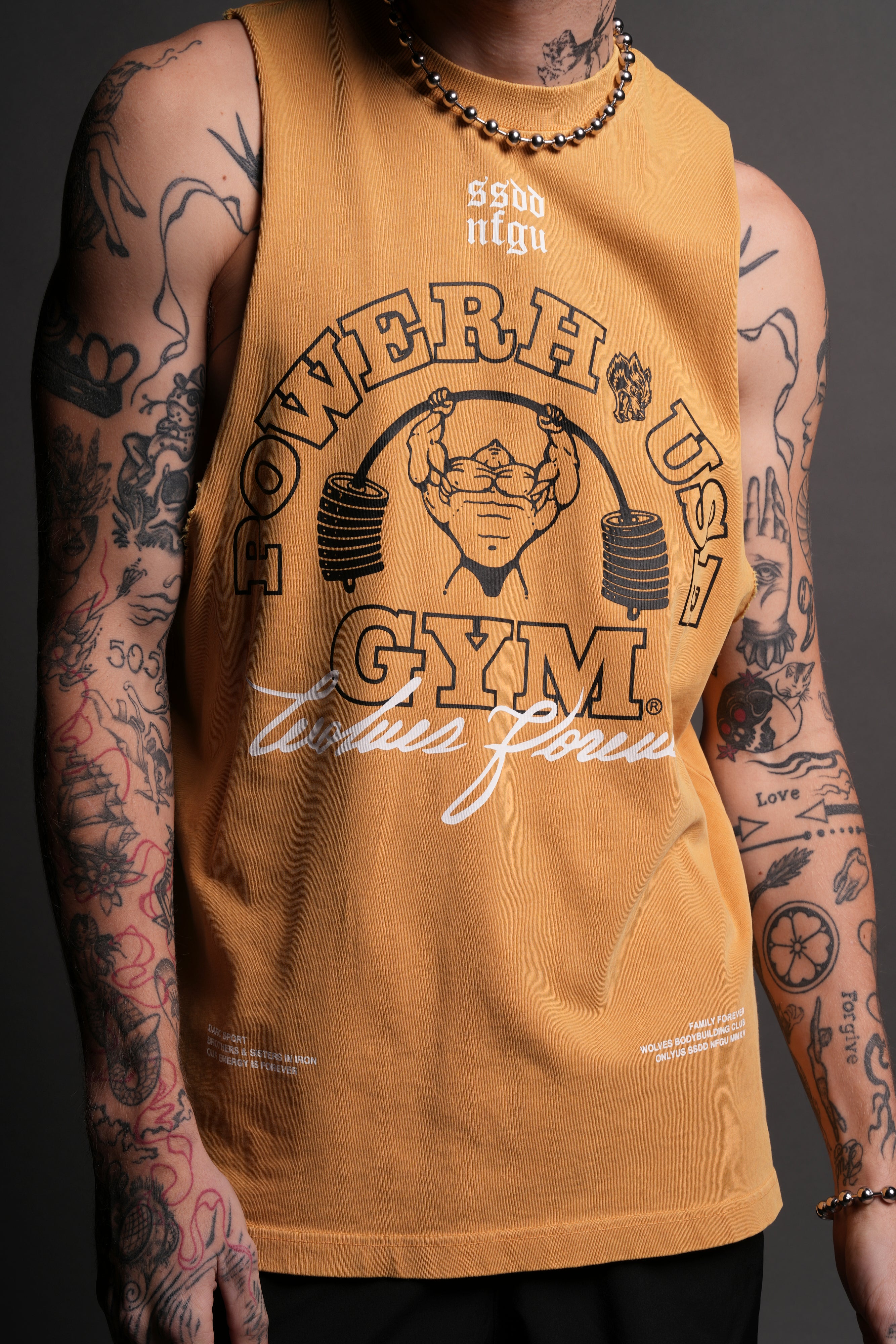 Wolves House "Tommy" Muscle Tee in Golden Yellow