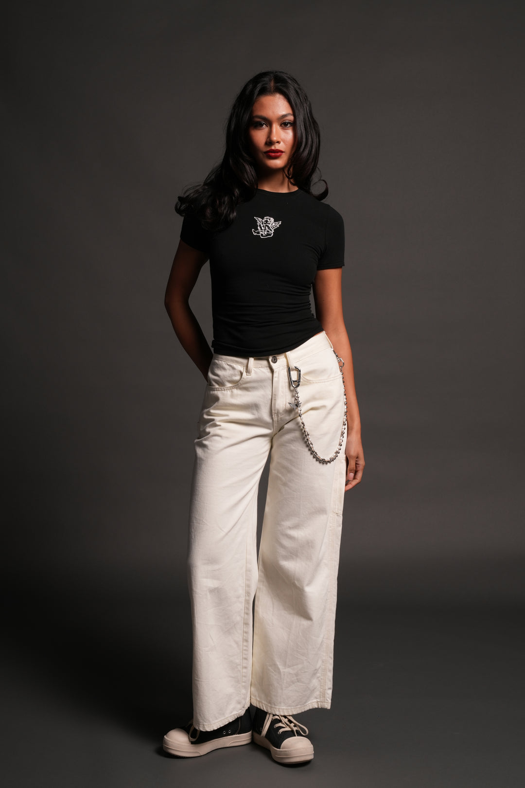 La Cherub Eden Ss Tee in Black