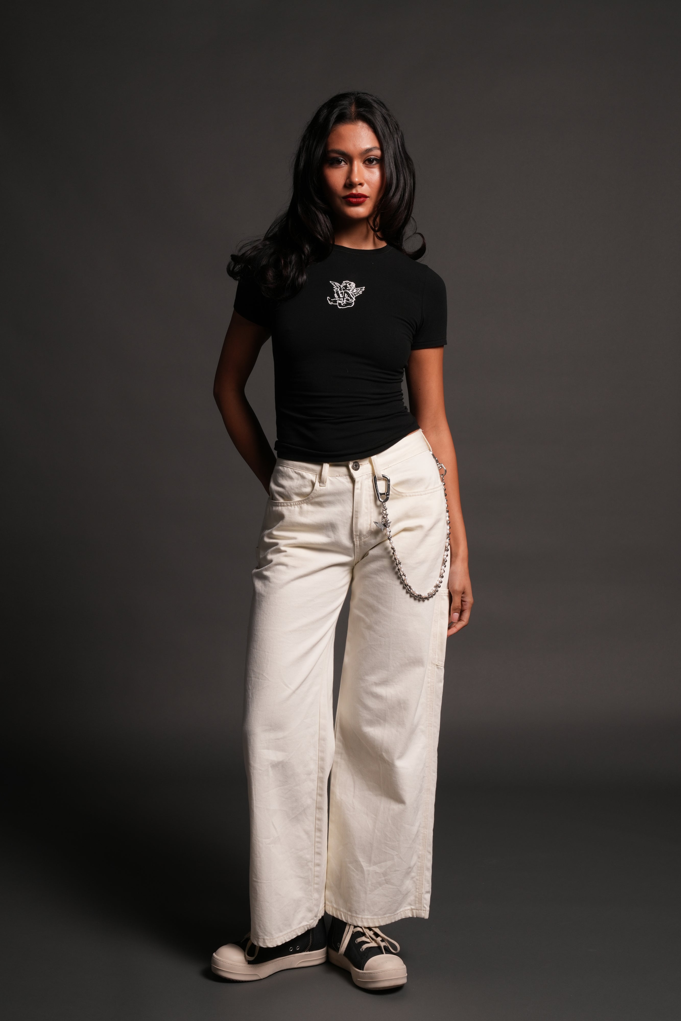 La Cherub Eden Ss Tee in Black