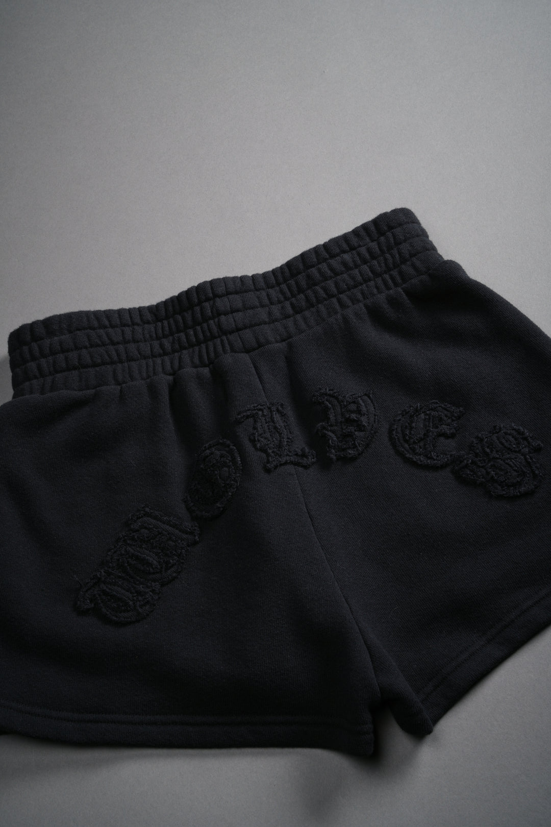 Chopper Appliqué Everson Sweat Shorts in Black