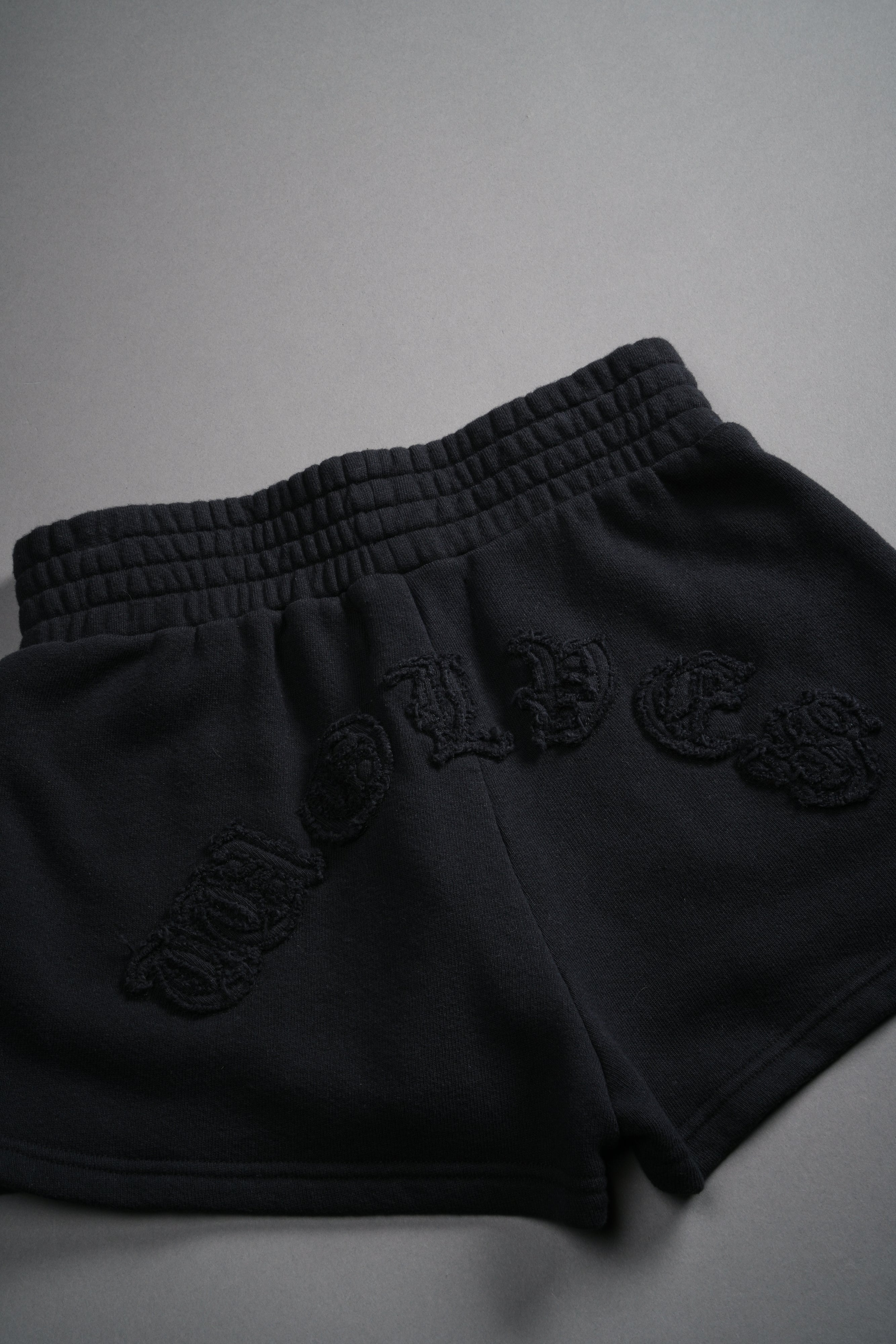 Chopper Appliqué Everson Sweat Shorts in Black